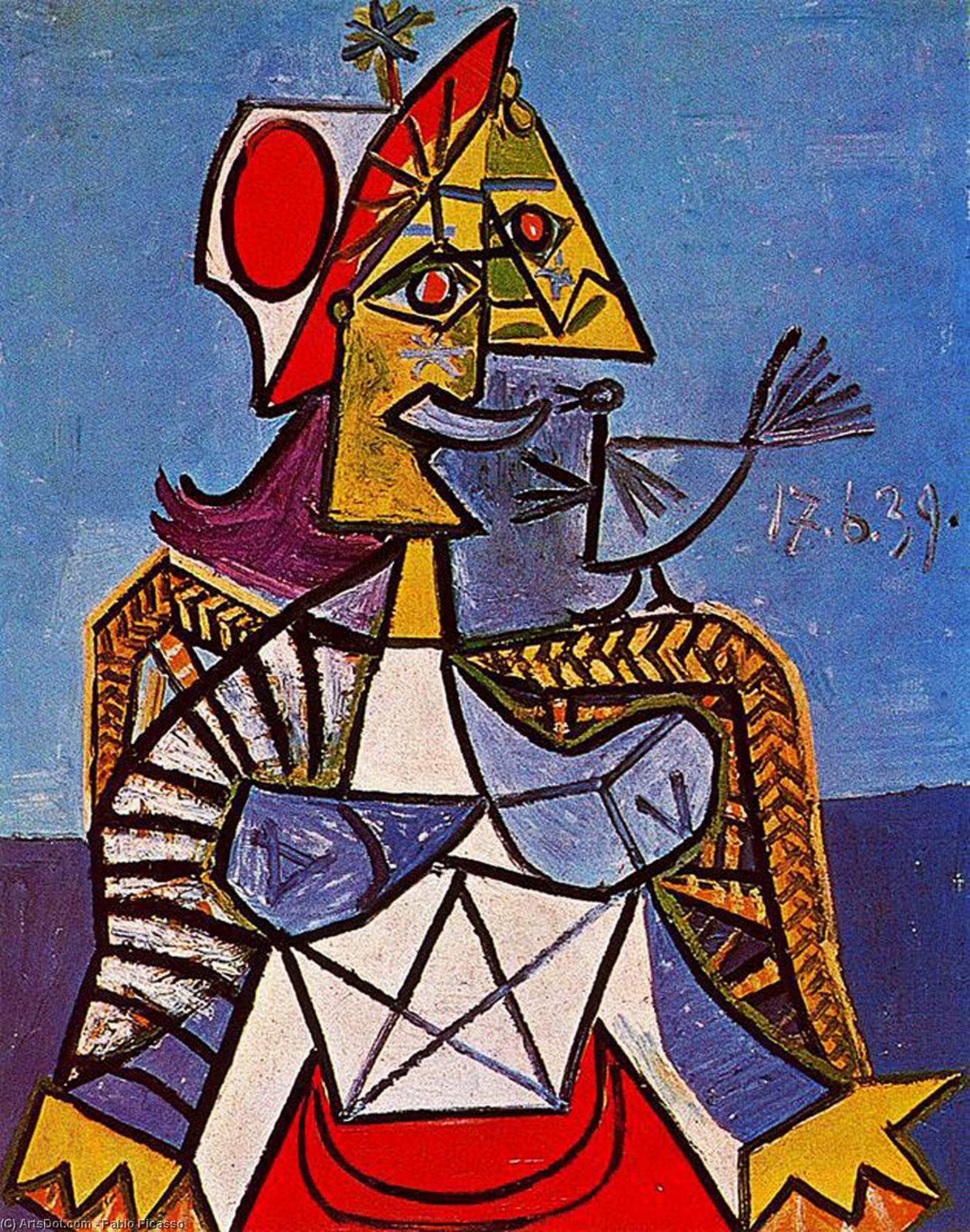 Order Oil Painting Replica Seated woman (12), 1939 by Pablo Picasso (Inspired By) (1881-1973, Spain) | ArtsDot.com