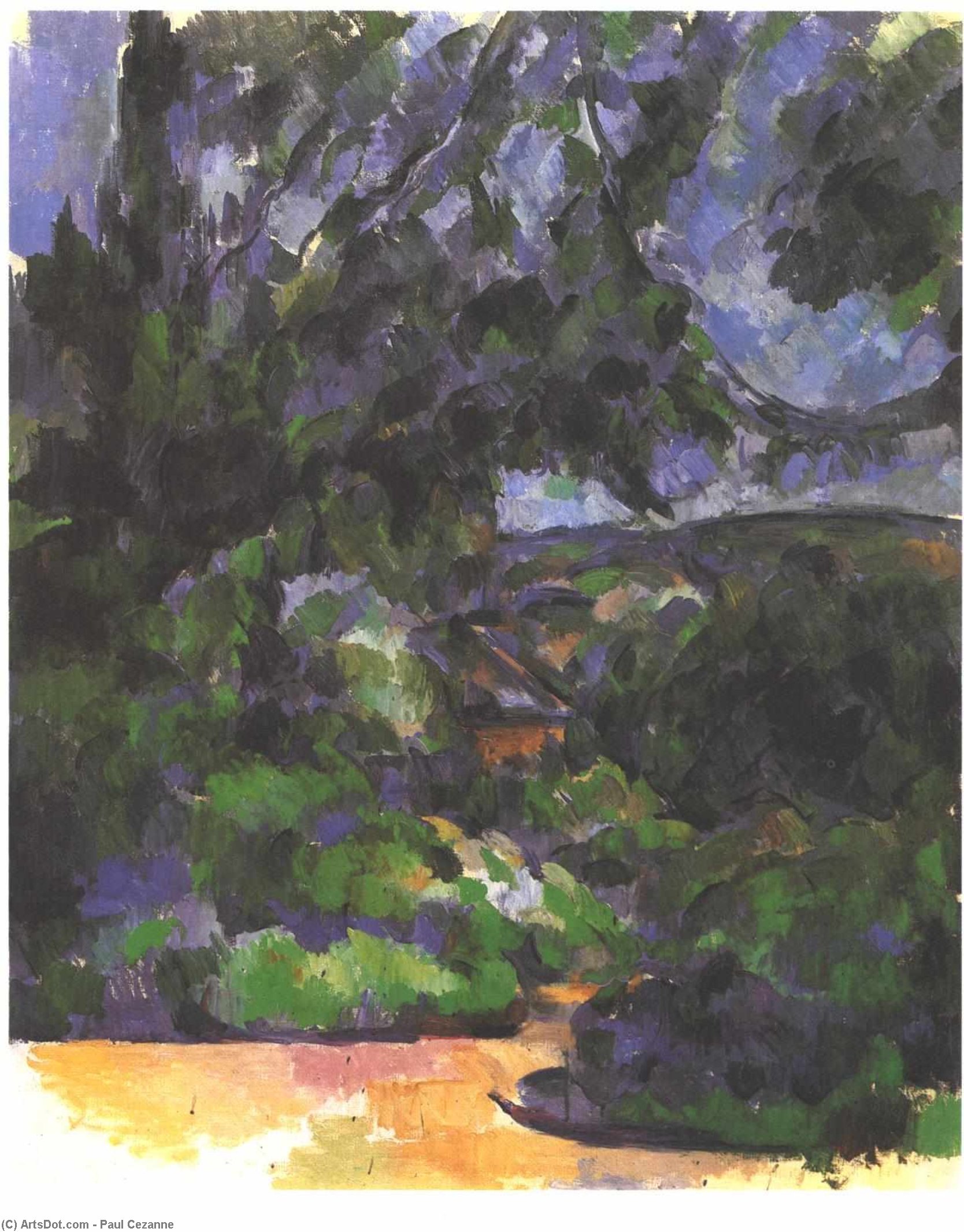 Order Paintings Reproductions Blue Landscape, 1903 by Paul Cezanne (1839-1906, France) | ArtsDot.com
