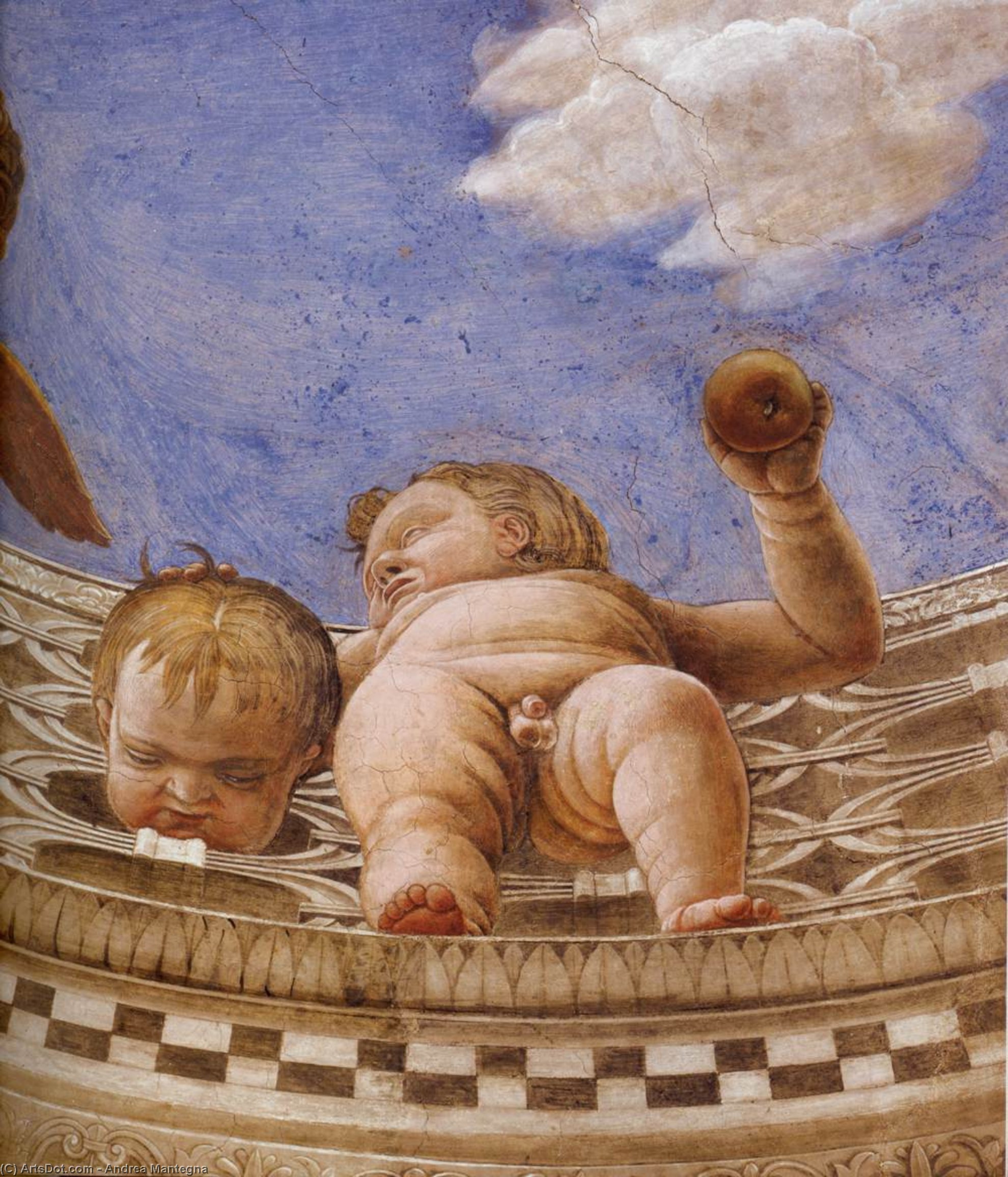 Order Art Reproductions Ceiling Oculus (detail), 1465 by Andrea Mantegna (1431-1506, Italy) | ArtsDot.com