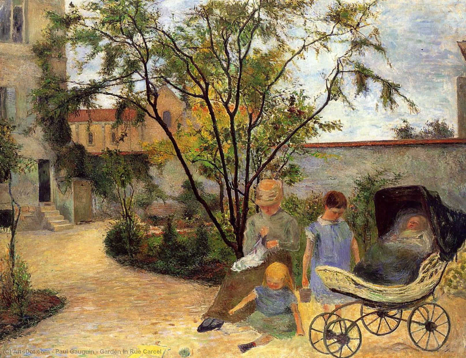 Order Paintings Reproductions Garden In Rue Carcel, 1883 by Paul Gauguin (1848-1903, France) | ArtsDot.com