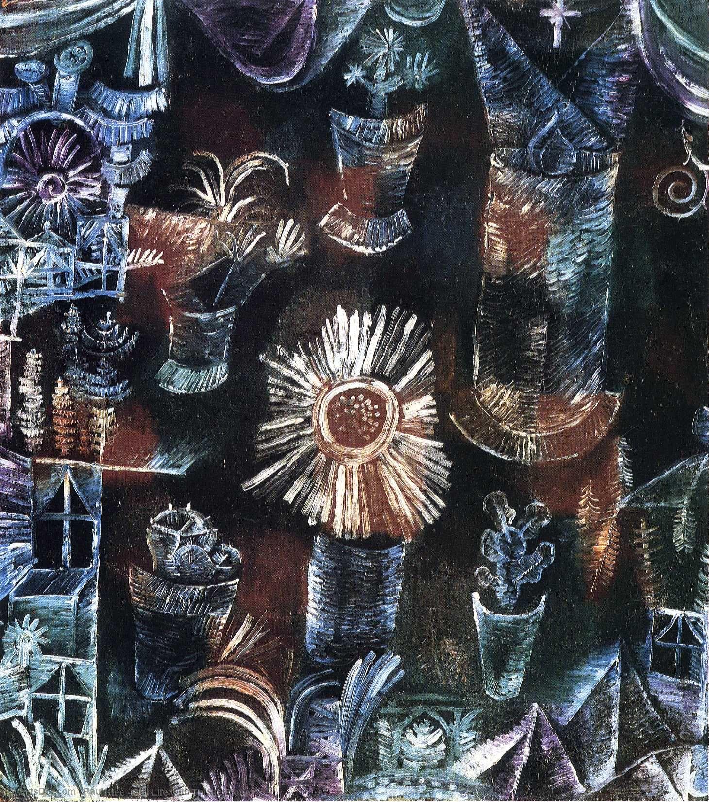 Order Oil Painting Replica Still Life with Thistle Bloom, 1919 by Paul Klee (1879-1940, Switzerland) | ArtsDot.com
