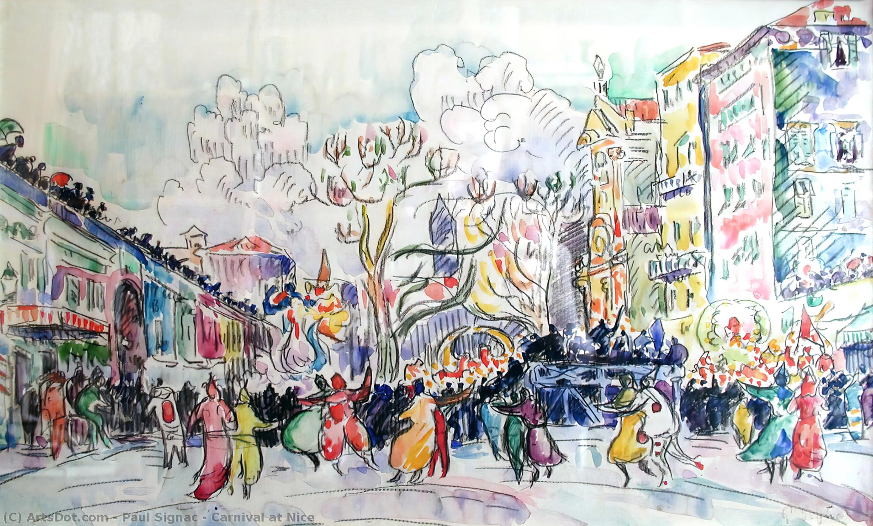 Order Paintings Reproductions Carnival at Nice by Paul Signac (1863-1935, France) | ArtsDot.com
