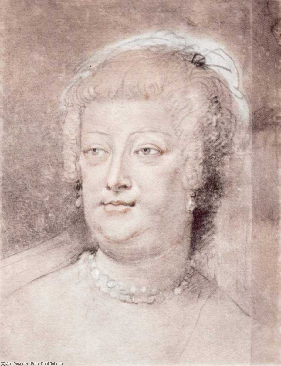 Buy Museum Art Reproductions Portrait of Marie de Medici, 1622 by Peter Paul Rubens (1577-1640, Germany) | ArtsDot.com