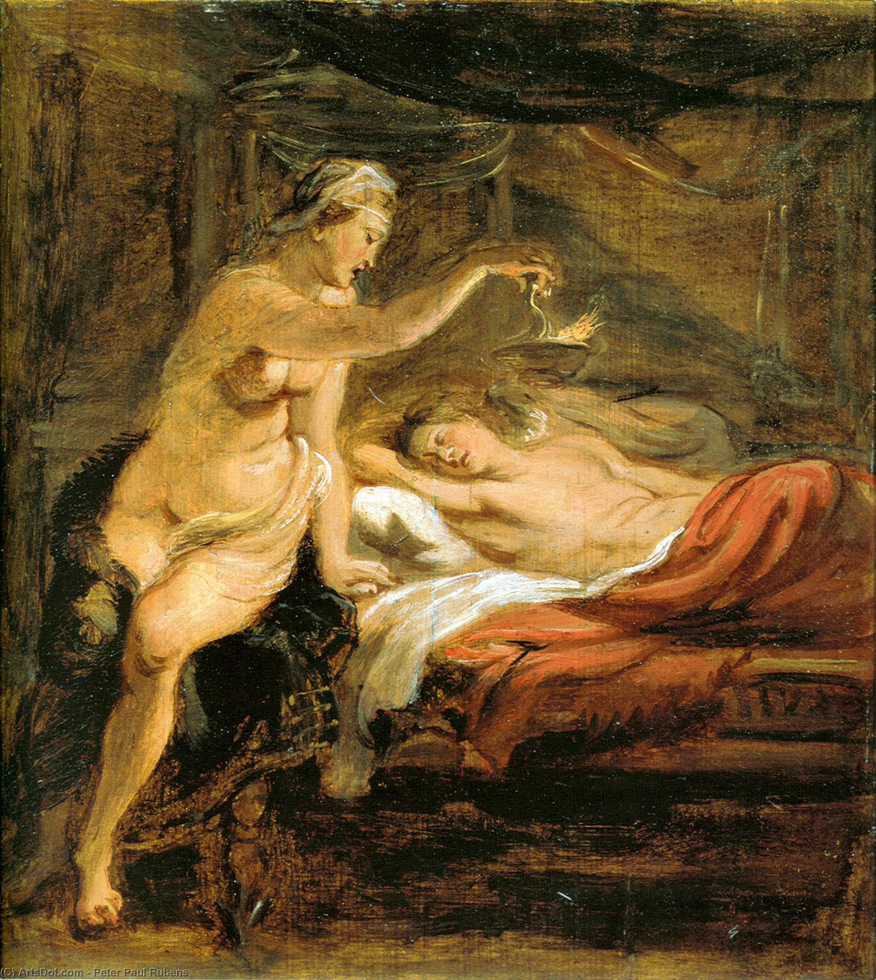 Order Oil Painting Replica Amor and Psyche by Peter Paul Rubens (1577-1640, Germany) | ArtsDot.com