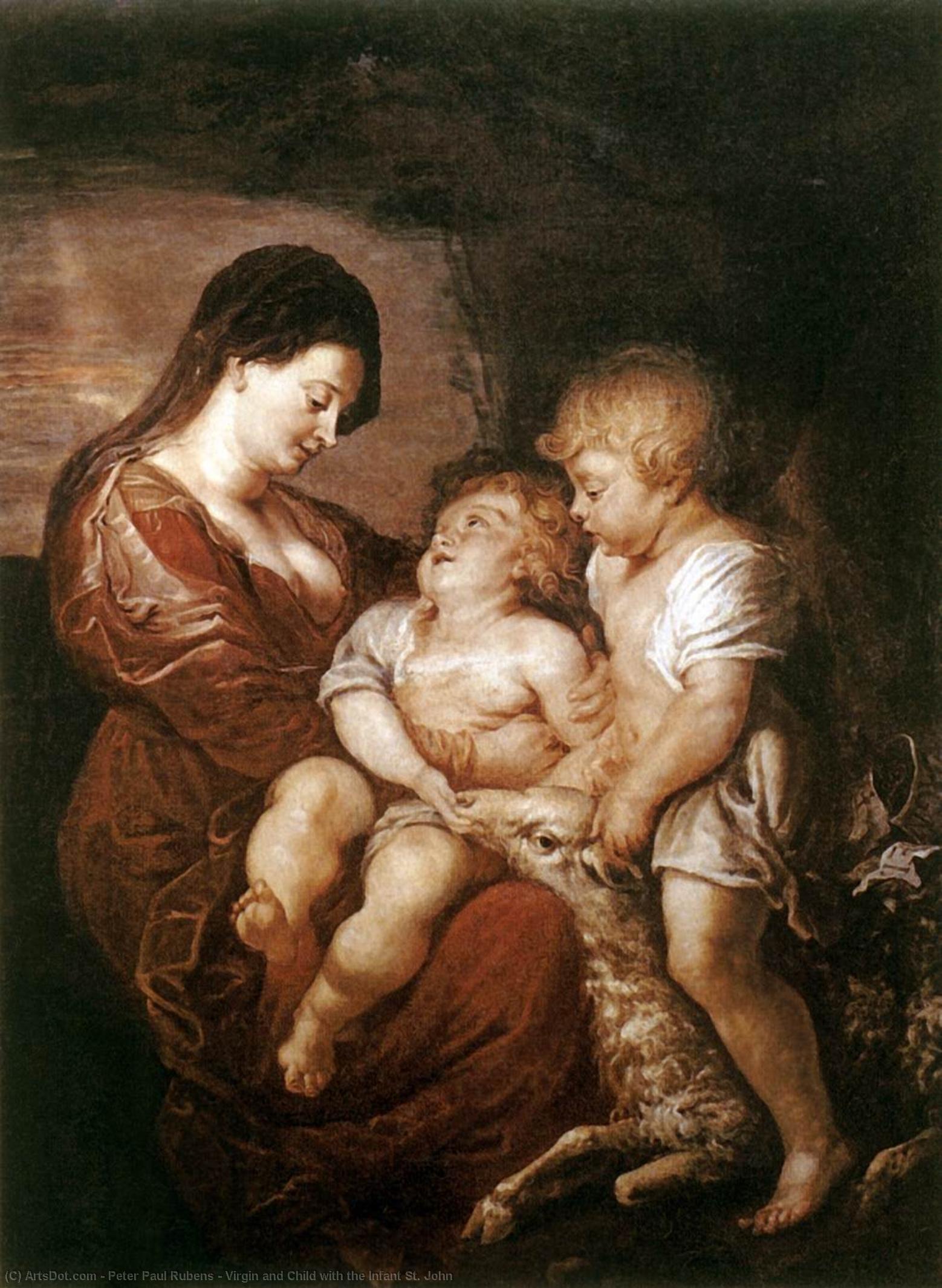 Buy Museum Art Reproductions Virgin and Child with the Infant St. John by Peter Paul Rubens (1577-1640, Germany) | ArtsDot.com