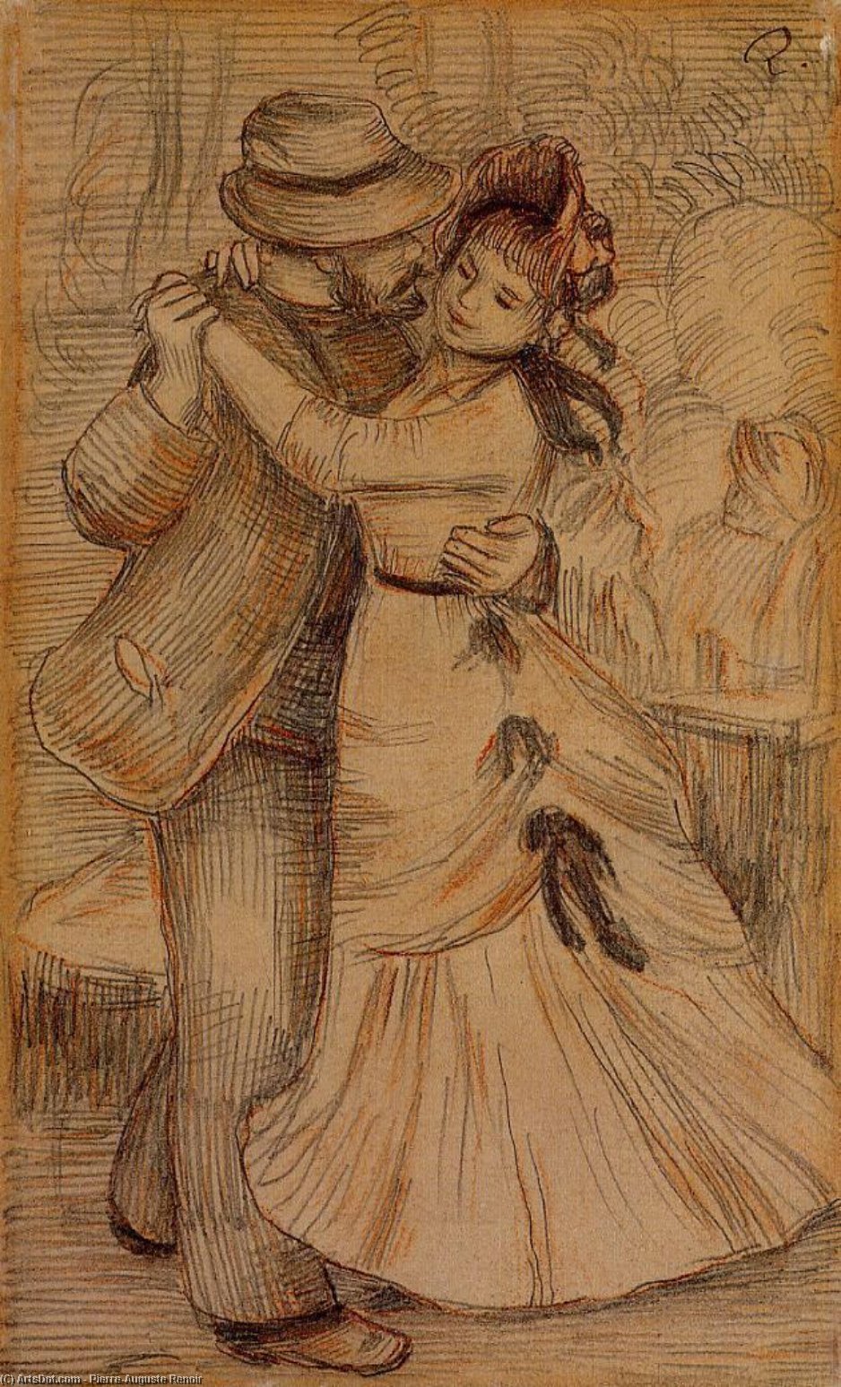 Order Oil Painting Replica Dance in the Country, 1883 by Pierre-Auguste Renoir (1841-1919, France) | ArtsDot.com