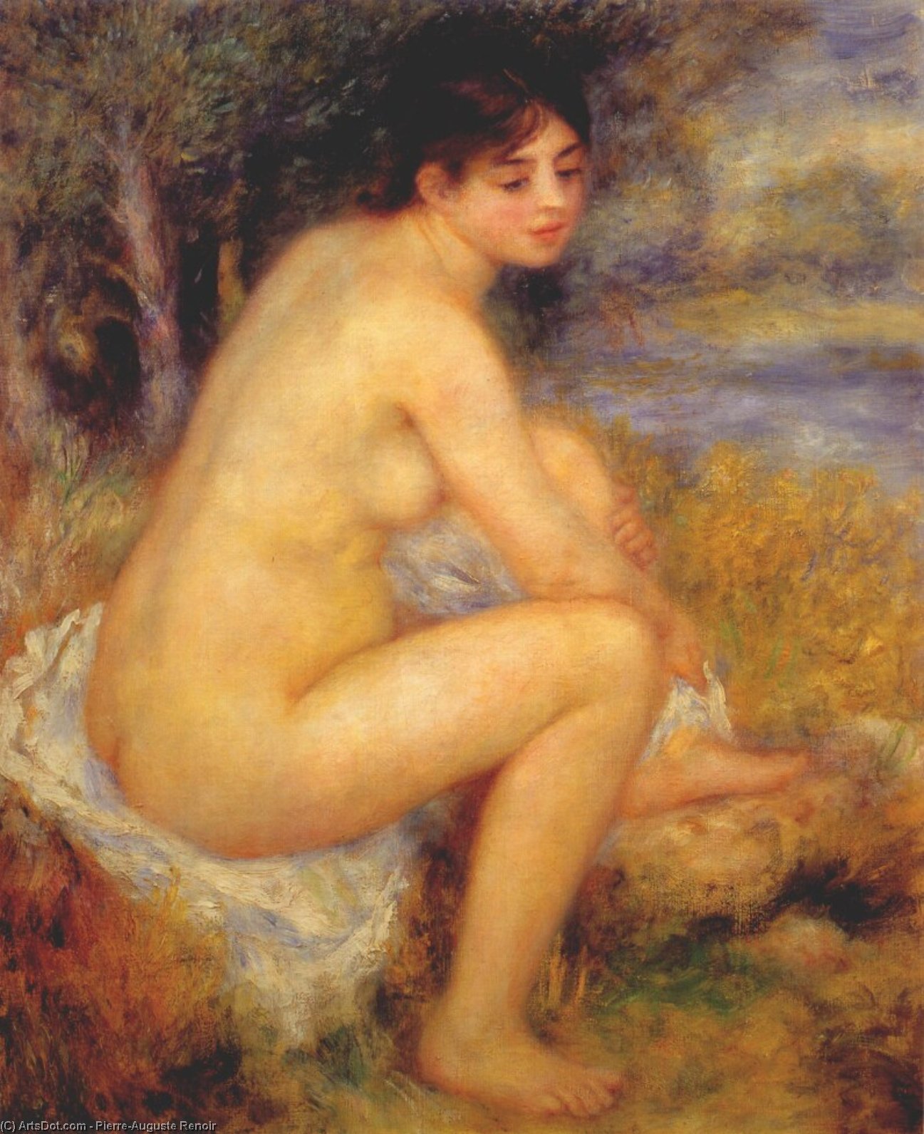 Buy Museum Art Reproductions Nude in a landscape, 1883 by Pierre-Auguste Renoir (1841-1919, France) | ArtsDot.com