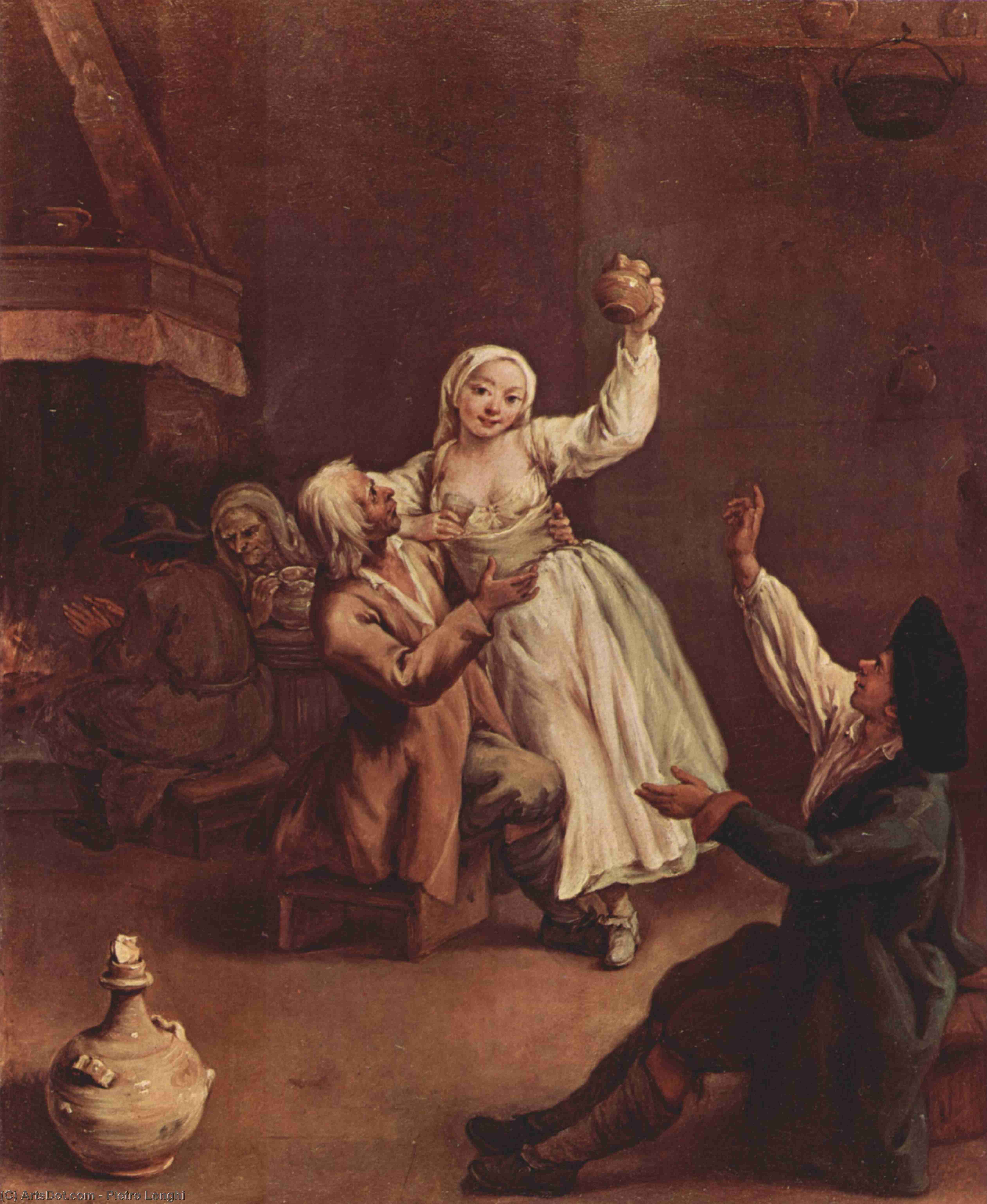 Order Oil Painting Replica The Happy Couple by Pietro Longhi (1701-1785, Italy) | ArtsDot.com