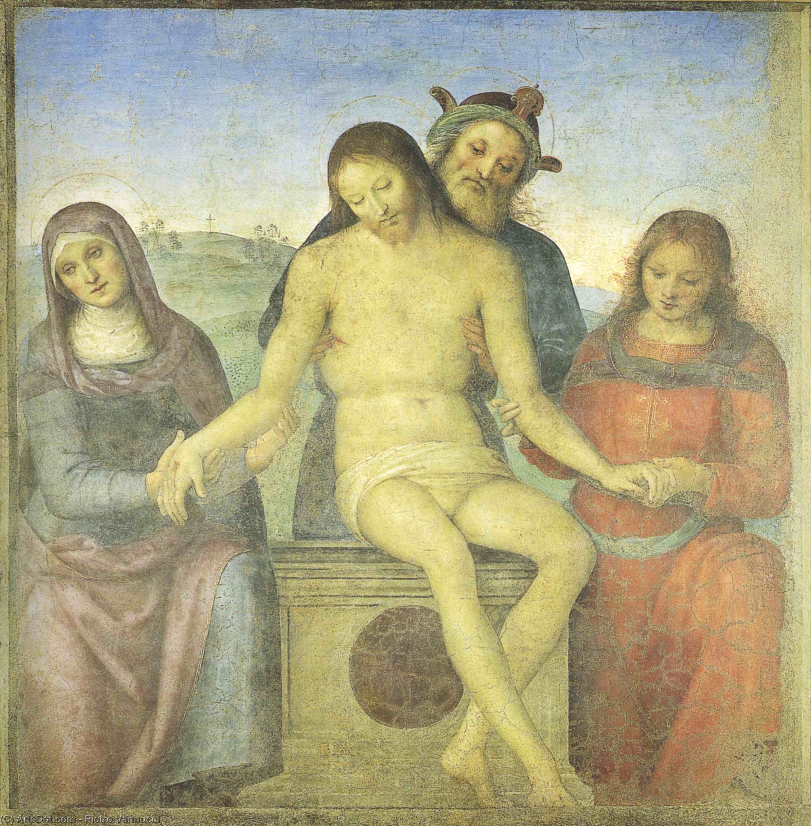 Order Oil Painting Replica Christ in Pieta, 1497 by Vannucci Pietro (Le Perugin) (1446-1523) | ArtsDot.com