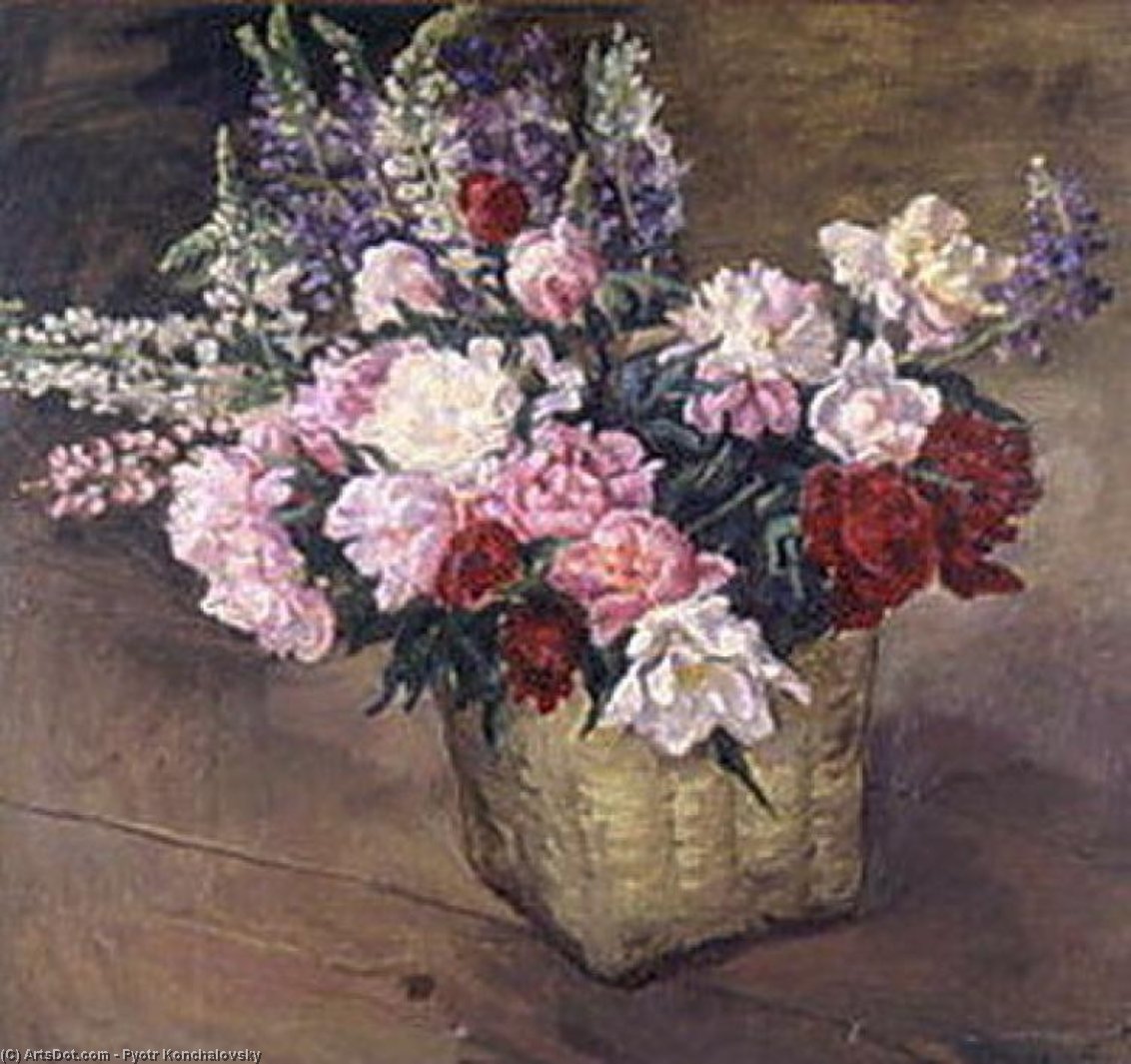 Order Oil Painting Replica Flowers, 1934 by Pyotr Konchalovsky (Inspired By) (1876-1956, Russia) | ArtsDot.com