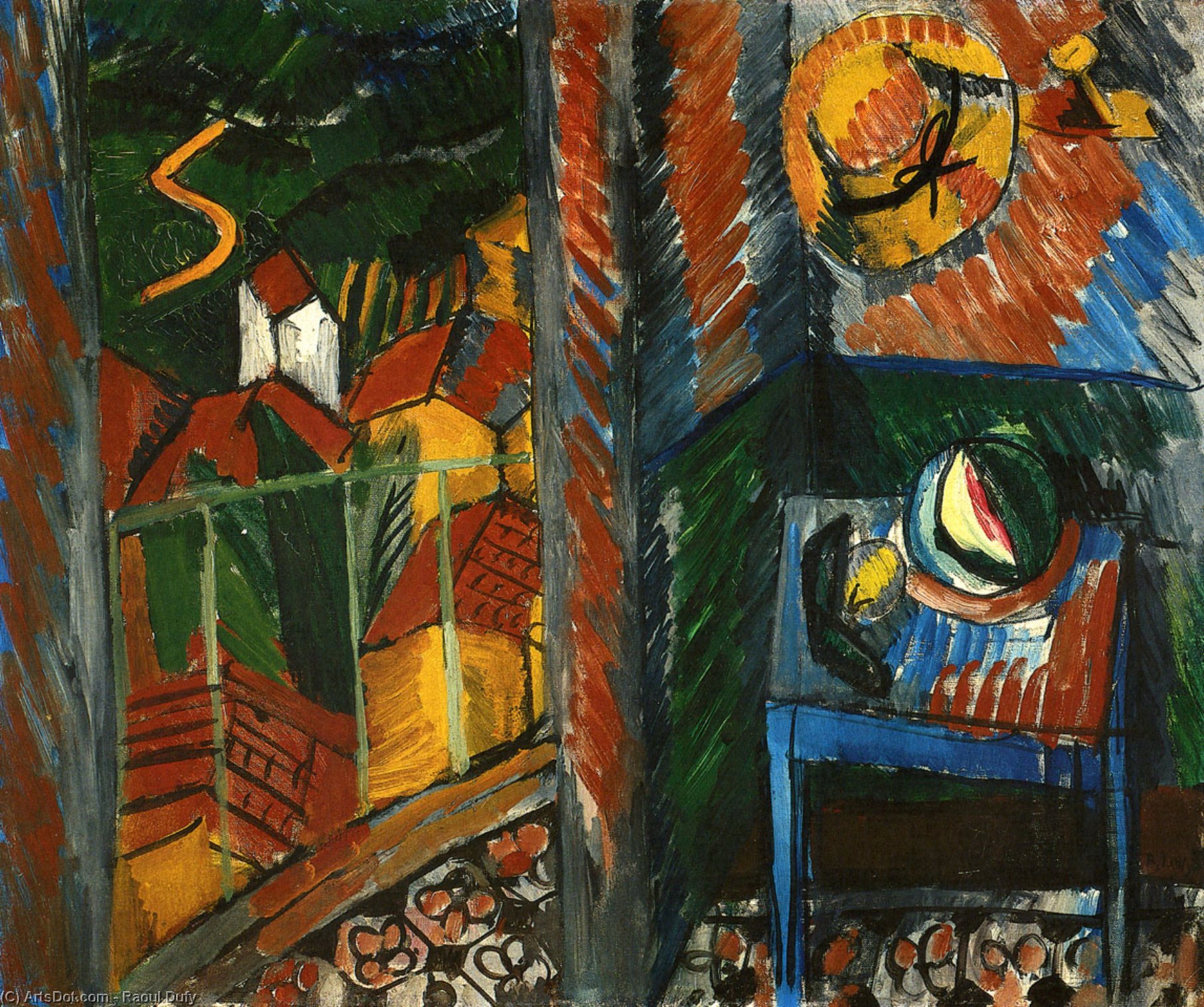 Buy Museum Art Reproductions View From An Open Window, 1910 by Raoul Dufy (Inspired By) (1877-1953, France) | ArtsDot.com