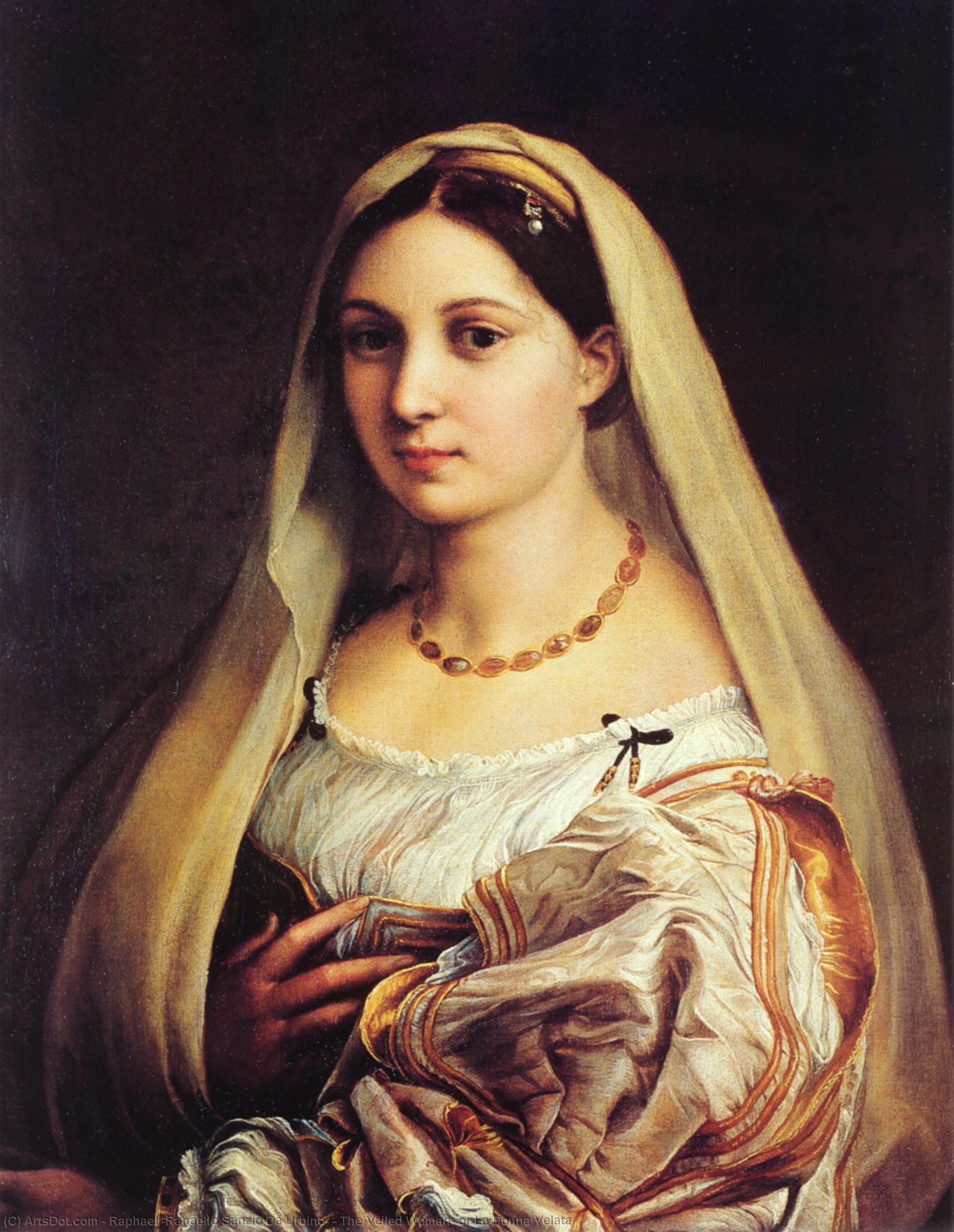 Order Artwork Replica The Veiled Woman, or La Donna Velata, 1516 by Raphael (Raffaello Sanzio Da Urbino) (1483-1520, Italy) | ArtsDot.com