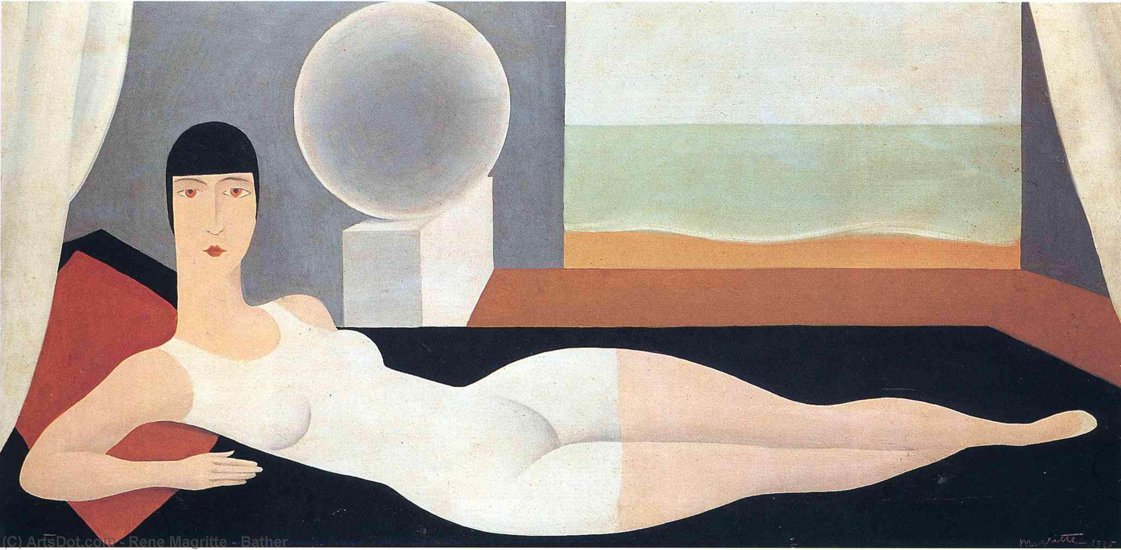Buy Museum Art Reproductions Bather, 1925 by Rene Magritte (Inspired By) (1898-1967, Belgium) | ArtsDot.com