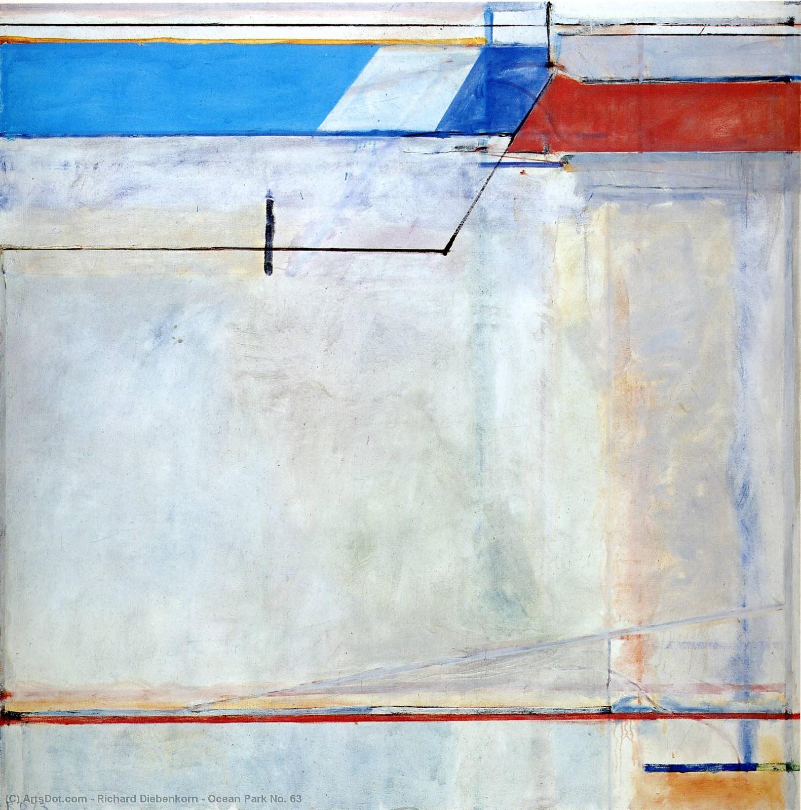 Order Oil Painting Replica Ocean Park No. 63 by Richard Diebenkorn (Inspired By) (1922-1993, United States) | ArtsDot.com