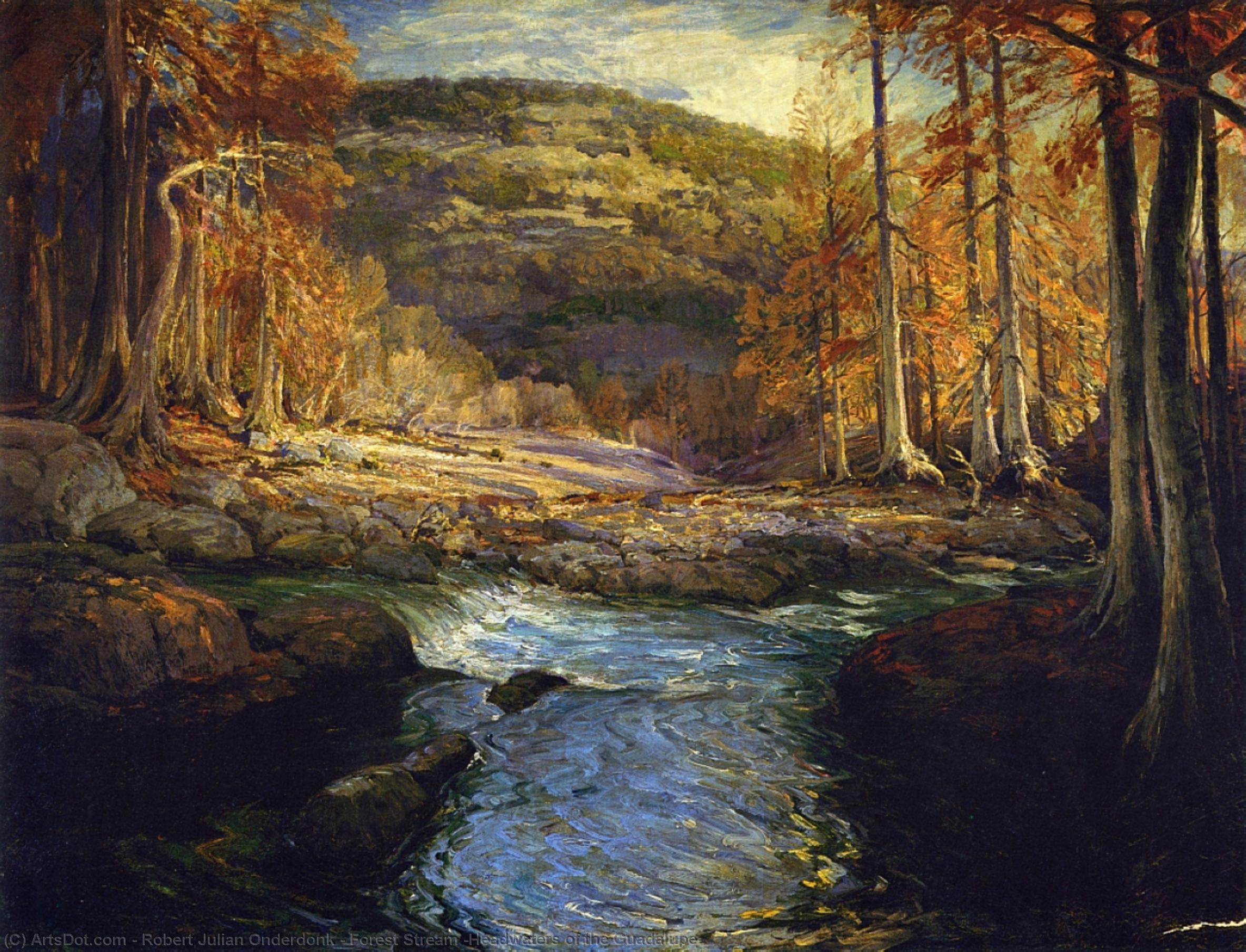 Buy Museum Art Reproductions Forest Stream (Headwaters of the Guadalupe) by Robert Julian Onderdonk (1880-1922, United States) | ArtsDot.com