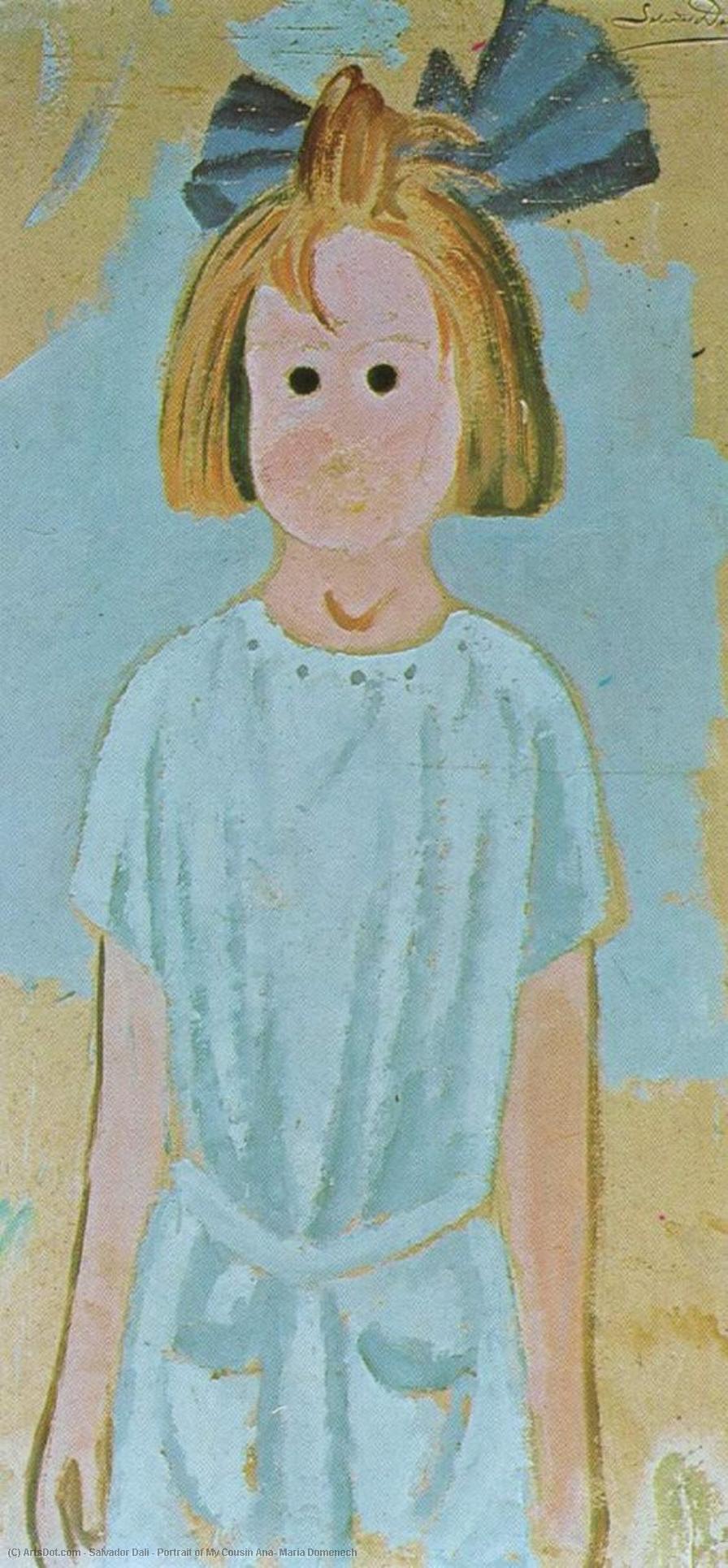 Order Artwork Replica Portrait of My Cousin Ana, Maria Domenech, 1923 by Salvador Dali (Inspired By) (1904-1989, Spain) | ArtsDot.com