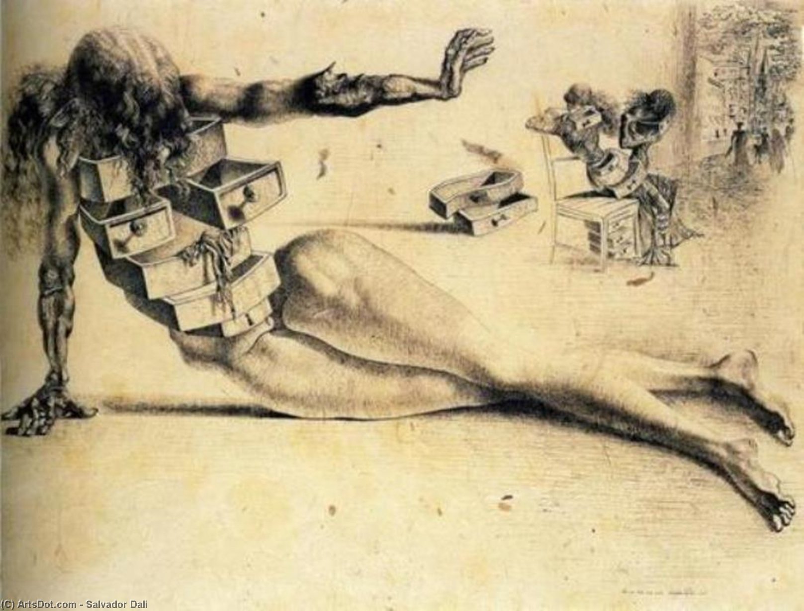 Order Art Reproductions City of drawers, 1936 by Salvador Dali (Inspired By) (1904-1989, Spain) | ArtsDot.com