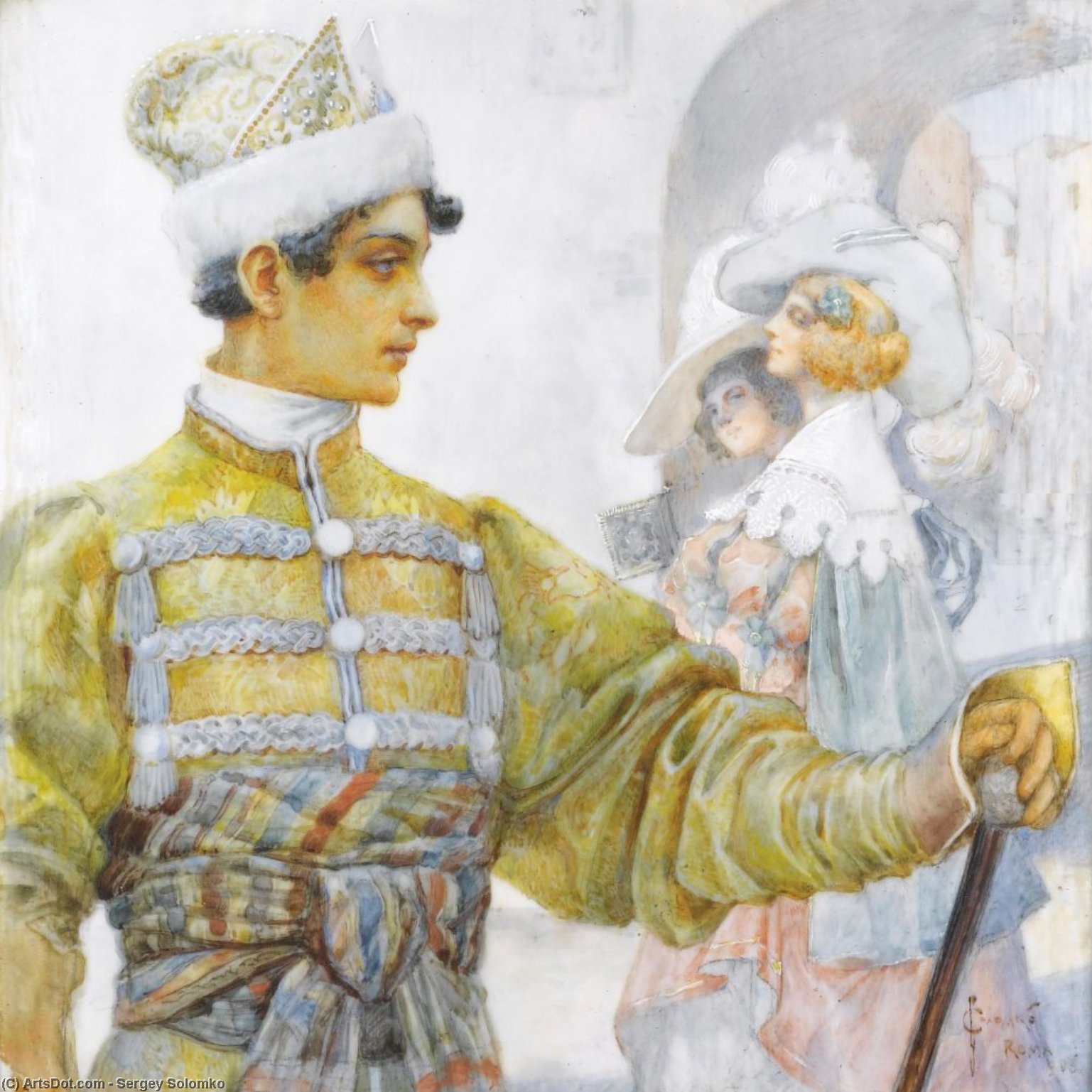 Buy Museum Art Reproductions Meeting by Sergey Solomko (1867-1928, Russia) | ArtsDot.com