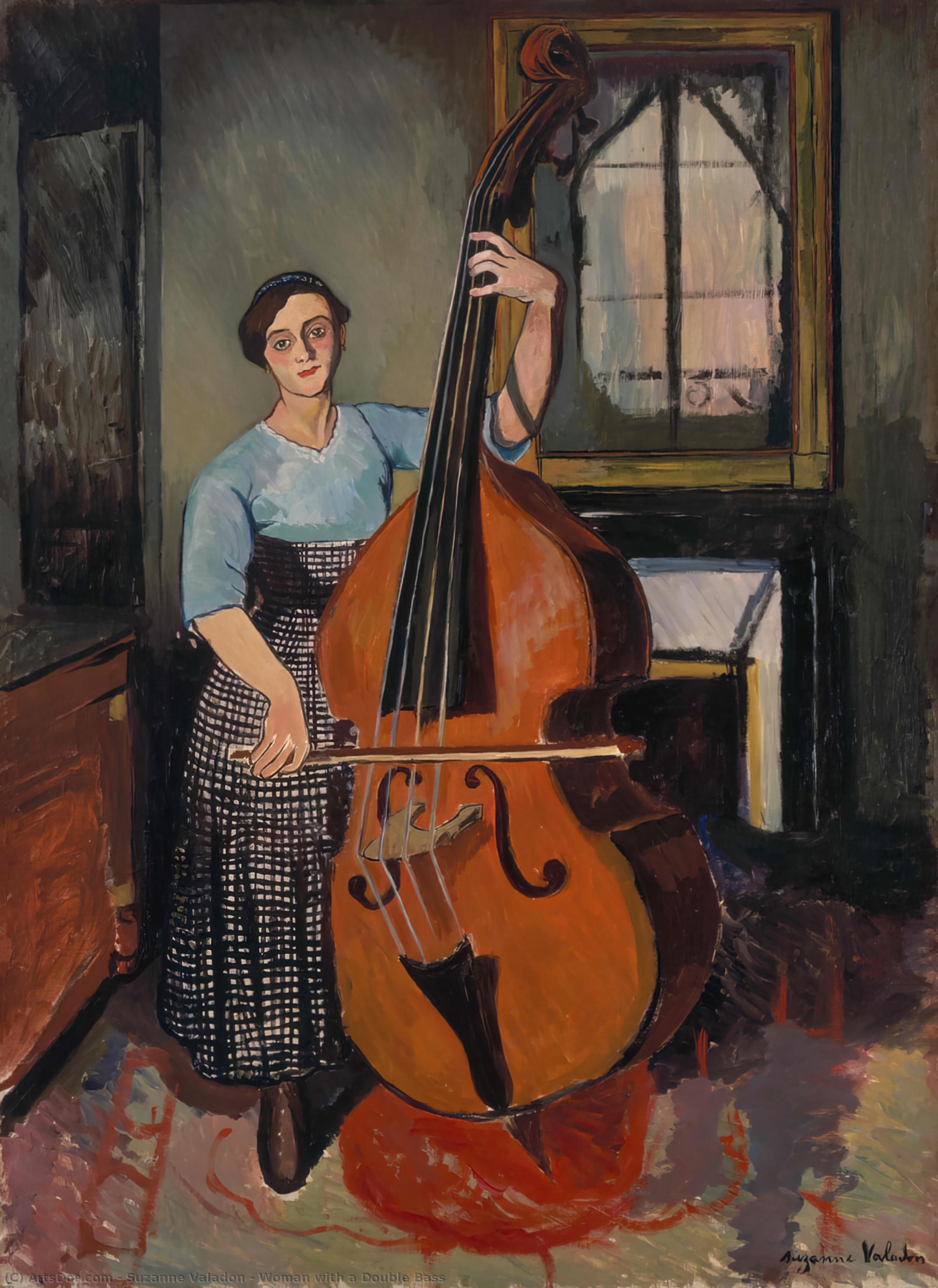 Order Oil Painting Replica Woman with a Double Bass, 1908 by Suzanne Valadon (1865-1938, France) | ArtsDot.com