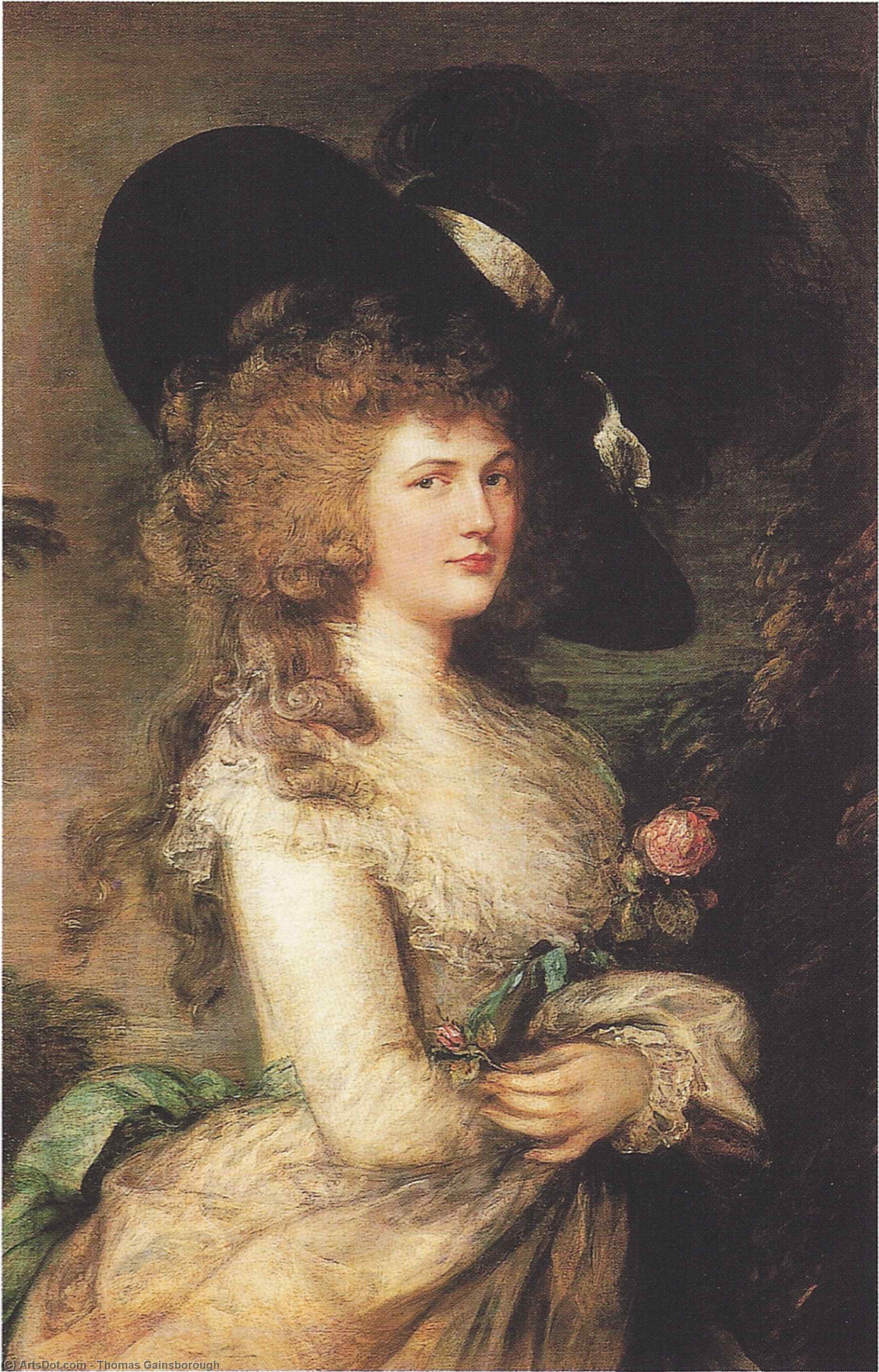 Order Oil Painting Replica Portrait of Georgiana, Duchess of Devonshire by Thomas Gainsborough (1727-1788, United Kingdom) | ArtsDot.com