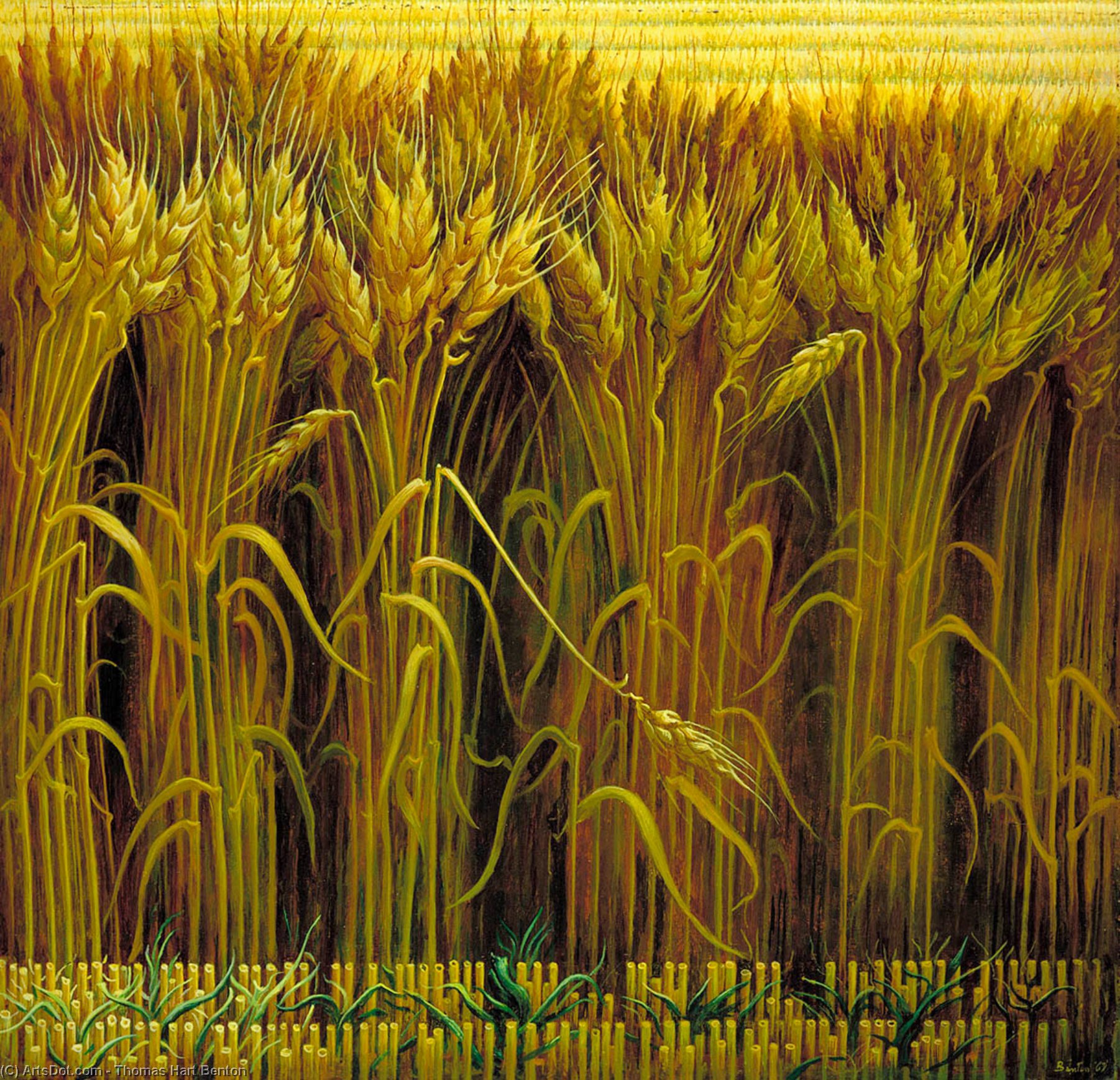 Order Art Reproductions Wheat, 1967 by Thomas Hart Benton (Inspired By) (1889-1975, United States) | ArtsDot.com
