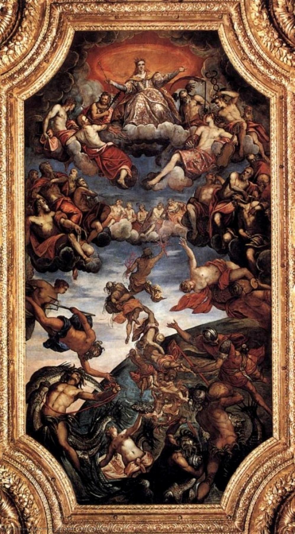Order Paintings Reproductions Triumph of Venice, 1584 by Tintoretto (Jacopo Comin) (1518-1594, Italy) | ArtsDot.com