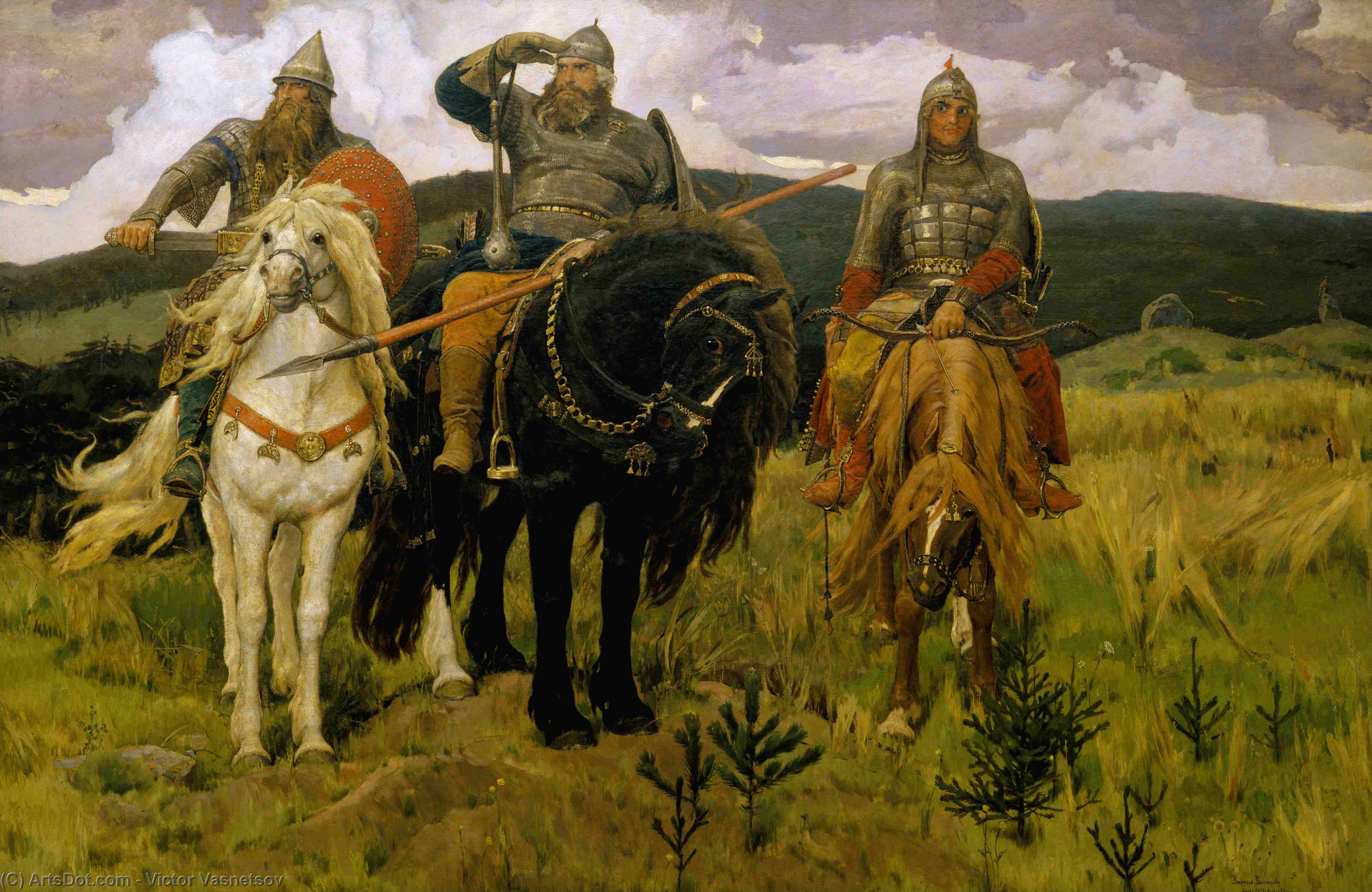 Order Oil Painting Replica Bogatyrs, 1881 by Victor Vasnetsov (1848-1926, Russia) | ArtsDot.com