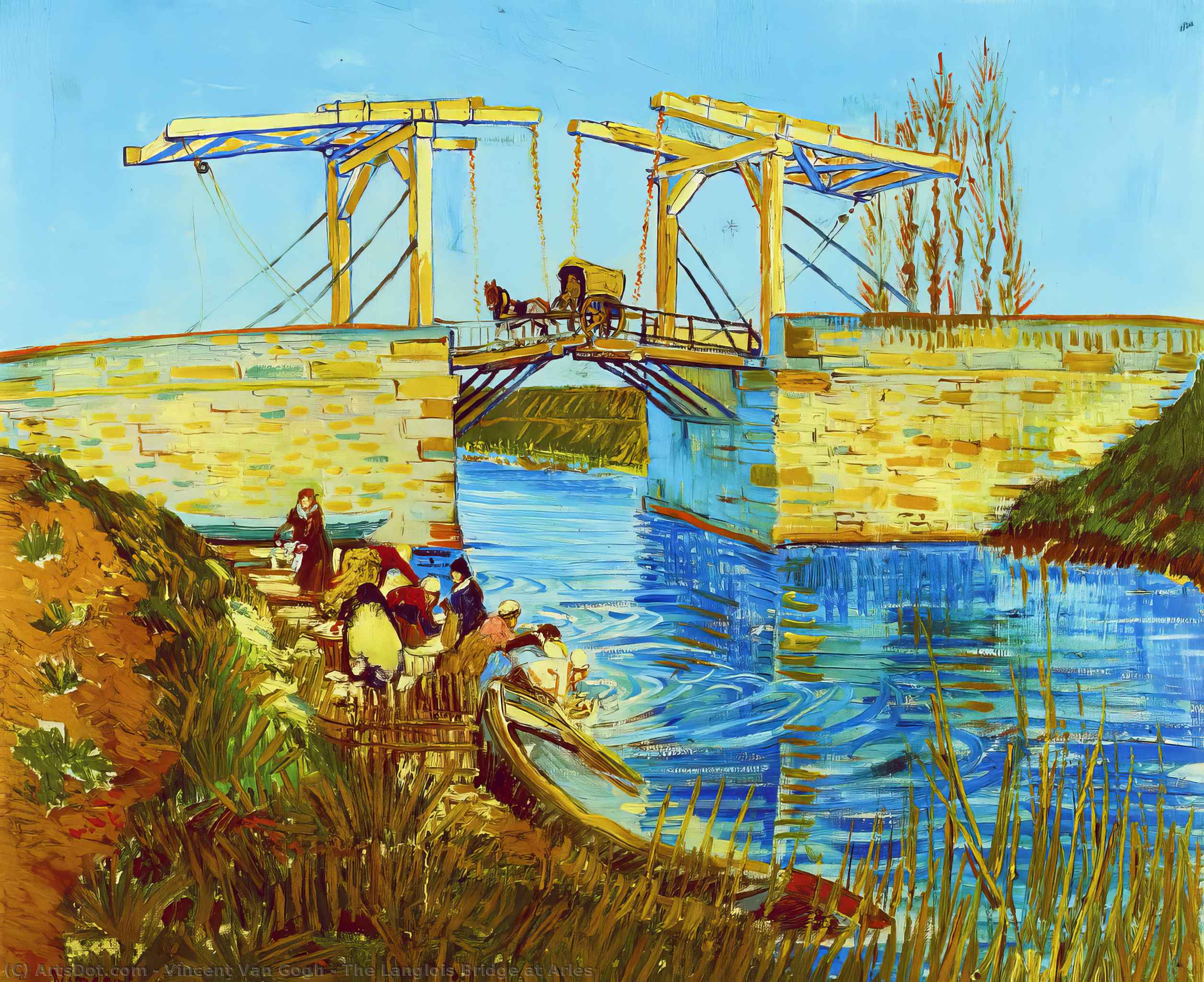 Order Oil Painting Replica The Langlois Bridge at Arles, 1888 by Vincent Van Gogh (1853-1890, Netherlands) | ArtsDot.com