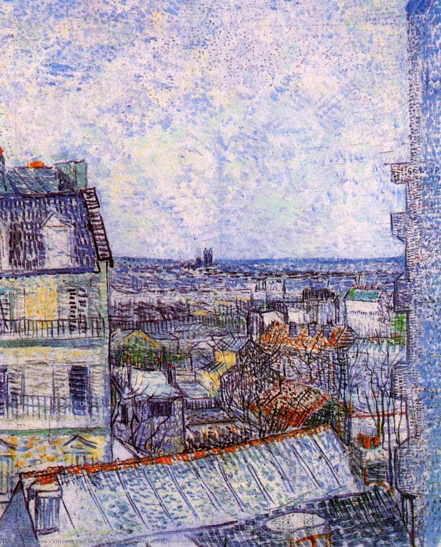 Order Artwork Replica View from Vincent`s room in the Rue Lepic, 1887 by Vincent Van Gogh (1853-1890, Netherlands) | ArtsDot.com