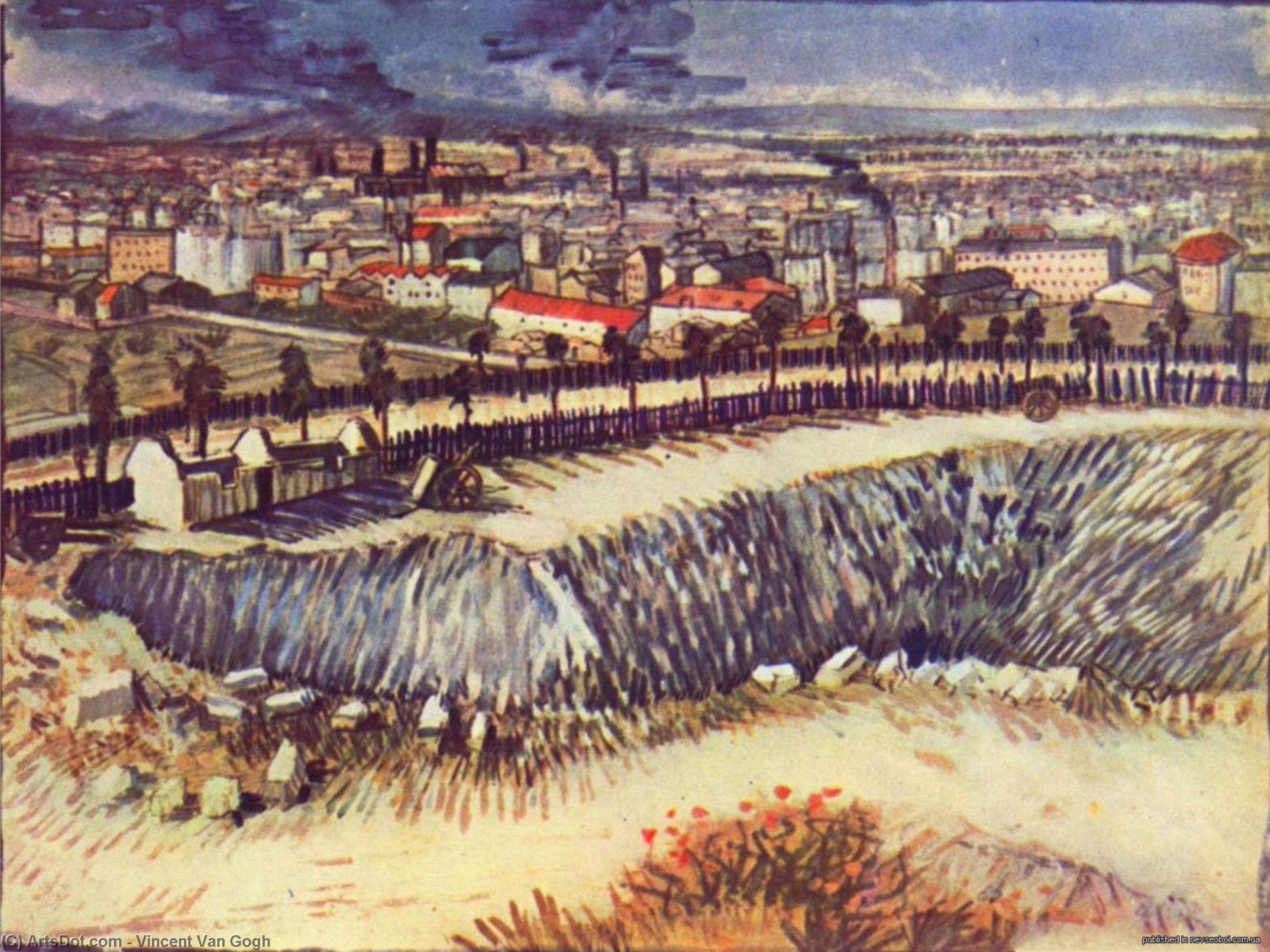 Order Paintings Reproductions Outskirts of Paris near Montmartre, 1887 by Vincent Van Gogh (1853-1890, Netherlands) | ArtsDot.com