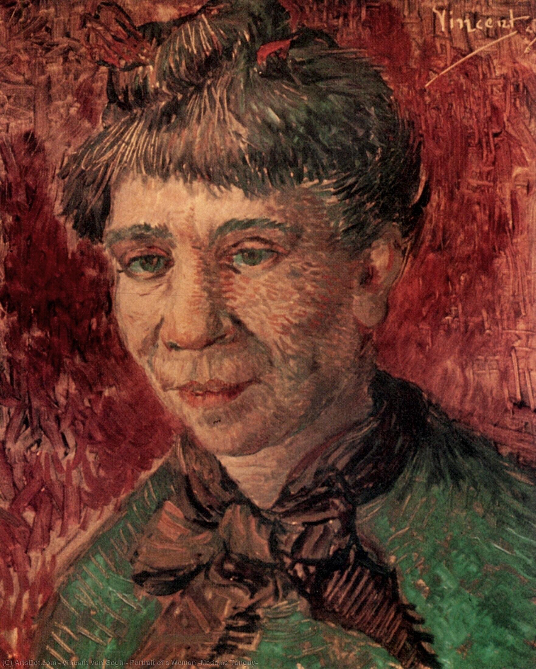 Buy Museum Art Reproductions Portrait of a Woman (Madame Tanguy), 1887 by Vincent Van Gogh (1853-1890, Netherlands) | ArtsDot.com