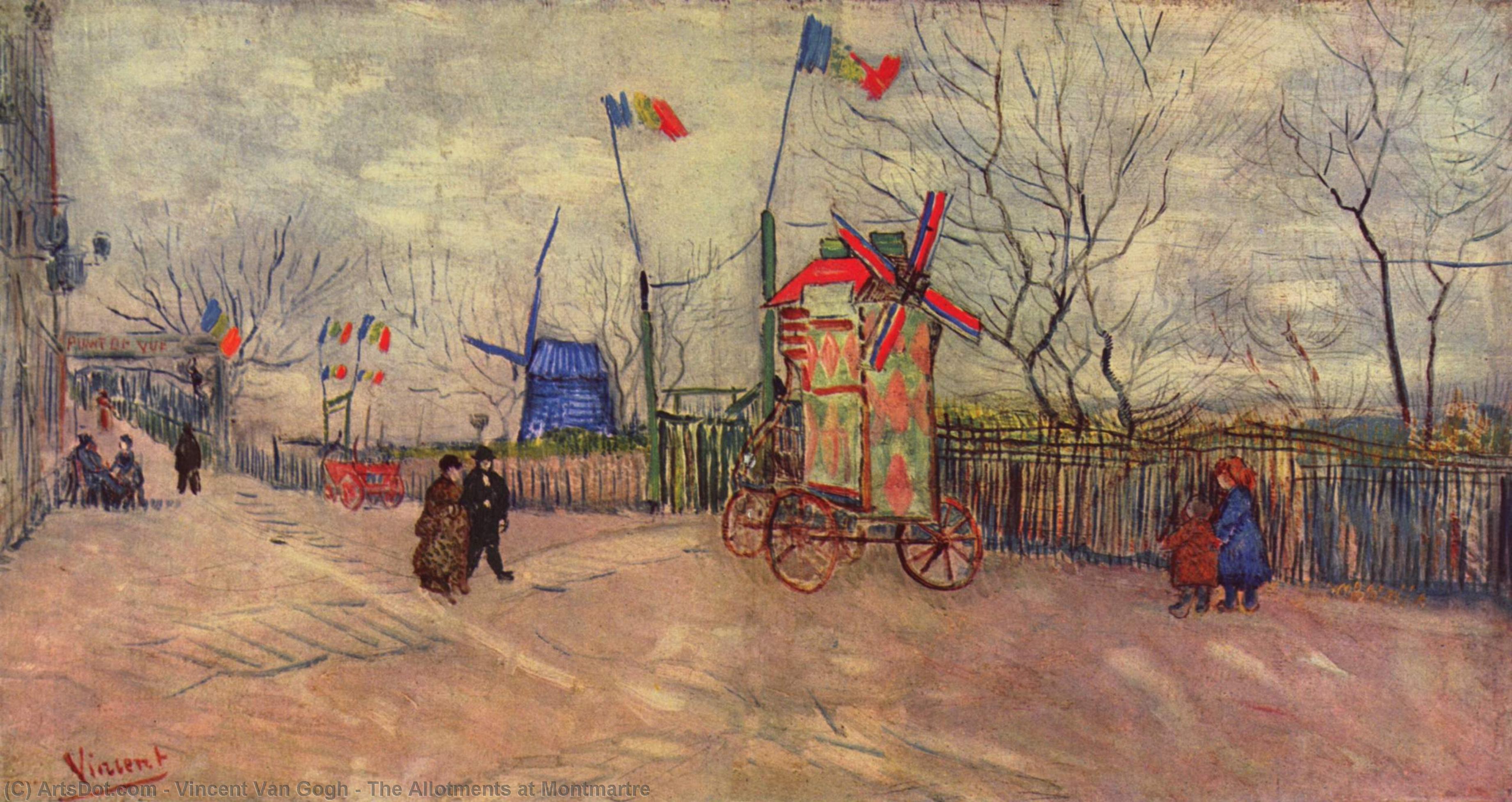 Order Art Reproductions The Allotments at Montmartre, 1887 by Vincent Van Gogh (1853-1890, Netherlands) | ArtsDot.com