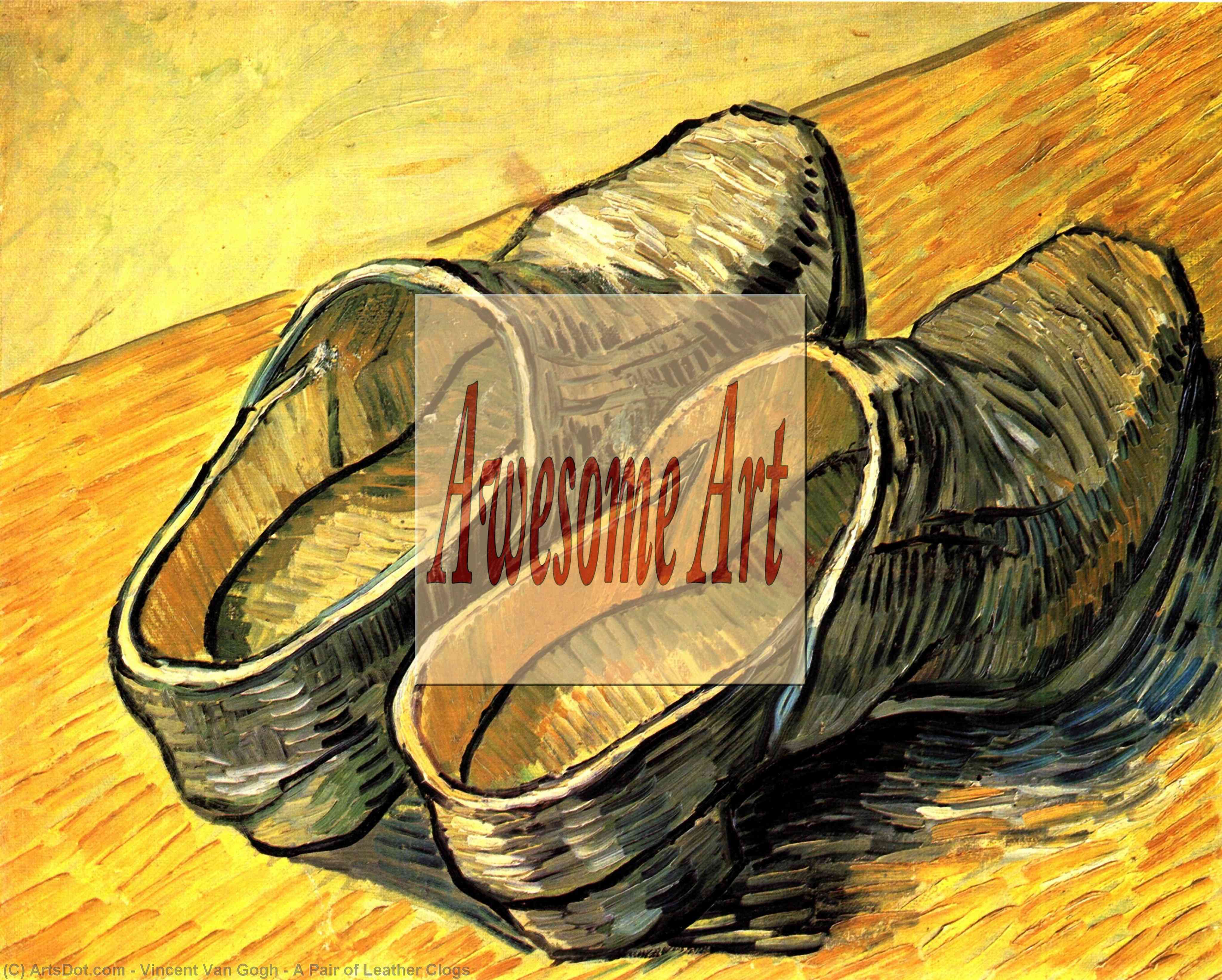 Order Oil Painting Replica A Pair of Leather Clogs, 1888 by Vincent Van Gogh (1853-1890, Netherlands) | ArtsDot.com
