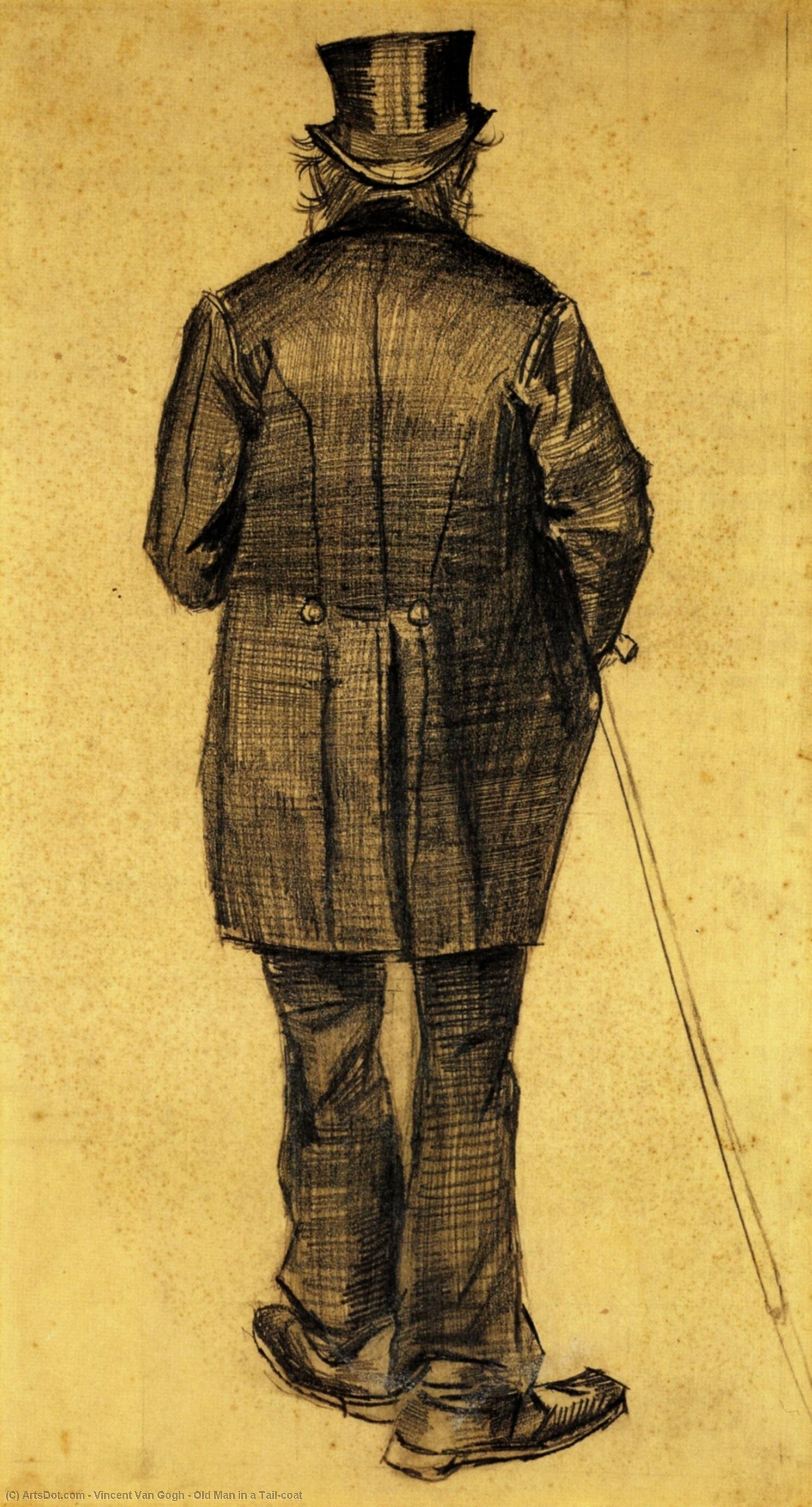 Buy Museum Art Reproductions Old Man in a Tail-coat, 1882 by Vincent Van Gogh (1853-1890, Netherlands) | ArtsDot.com