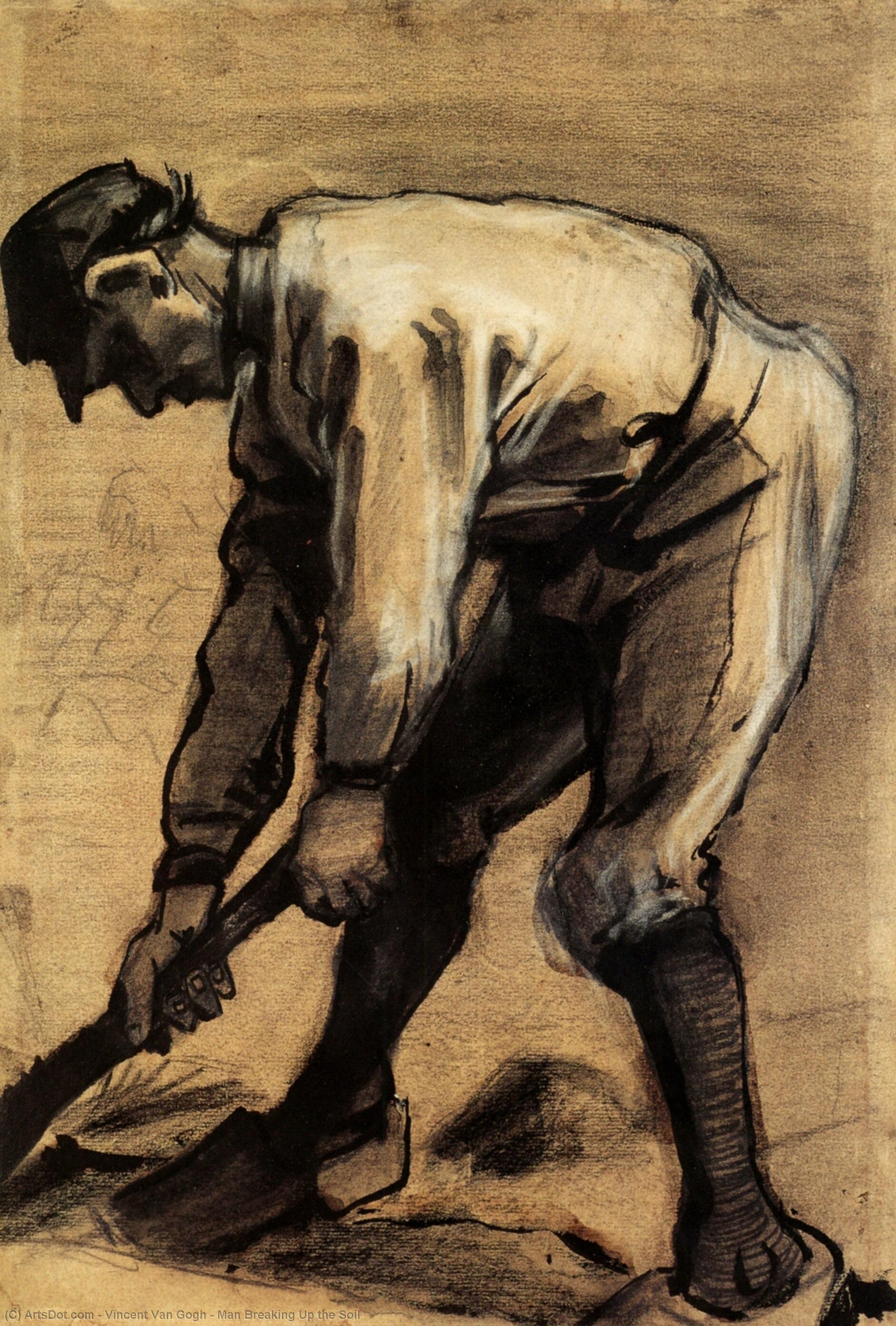 Buy Museum Art Reproductions Man Breaking Up the Soil, 1883 by Vincent Van Gogh (1853-1890, Netherlands) | ArtsDot.com