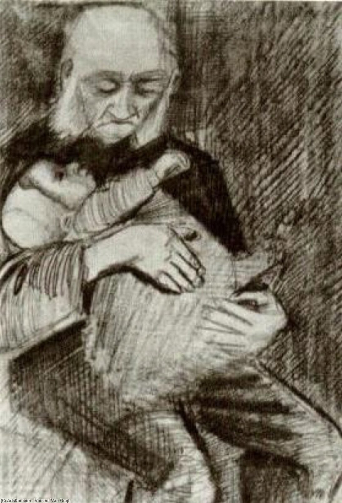 Order Artwork Replica Orphan Man with a Baby in his Arms, 1883 by Vincent Van Gogh (1853-1890, Netherlands) | ArtsDot.com