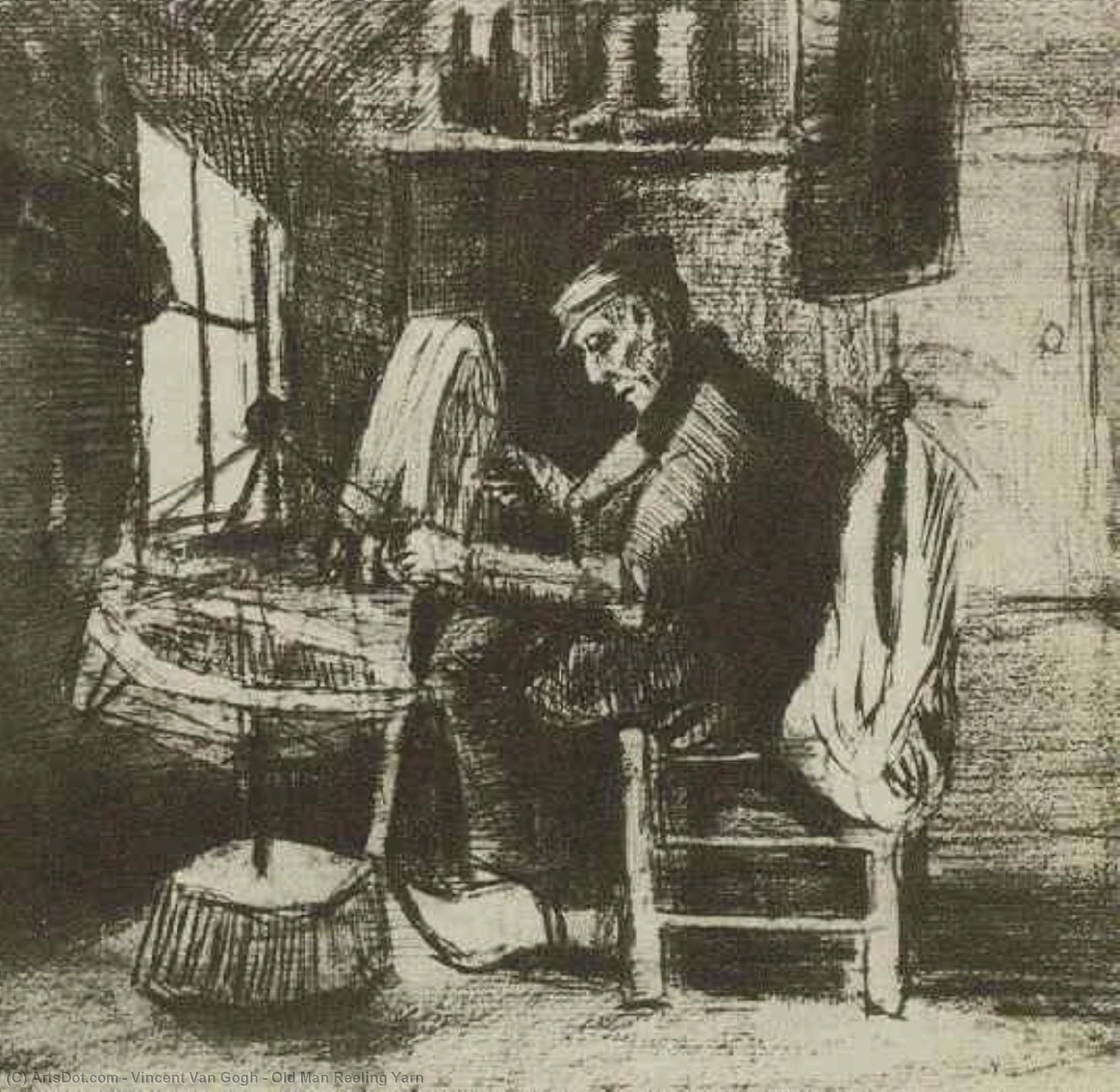 Order Paintings Reproductions Old Man Reeling Yarn, 1884 by Vincent Van Gogh (1853-1890, Netherlands) | ArtsDot.com