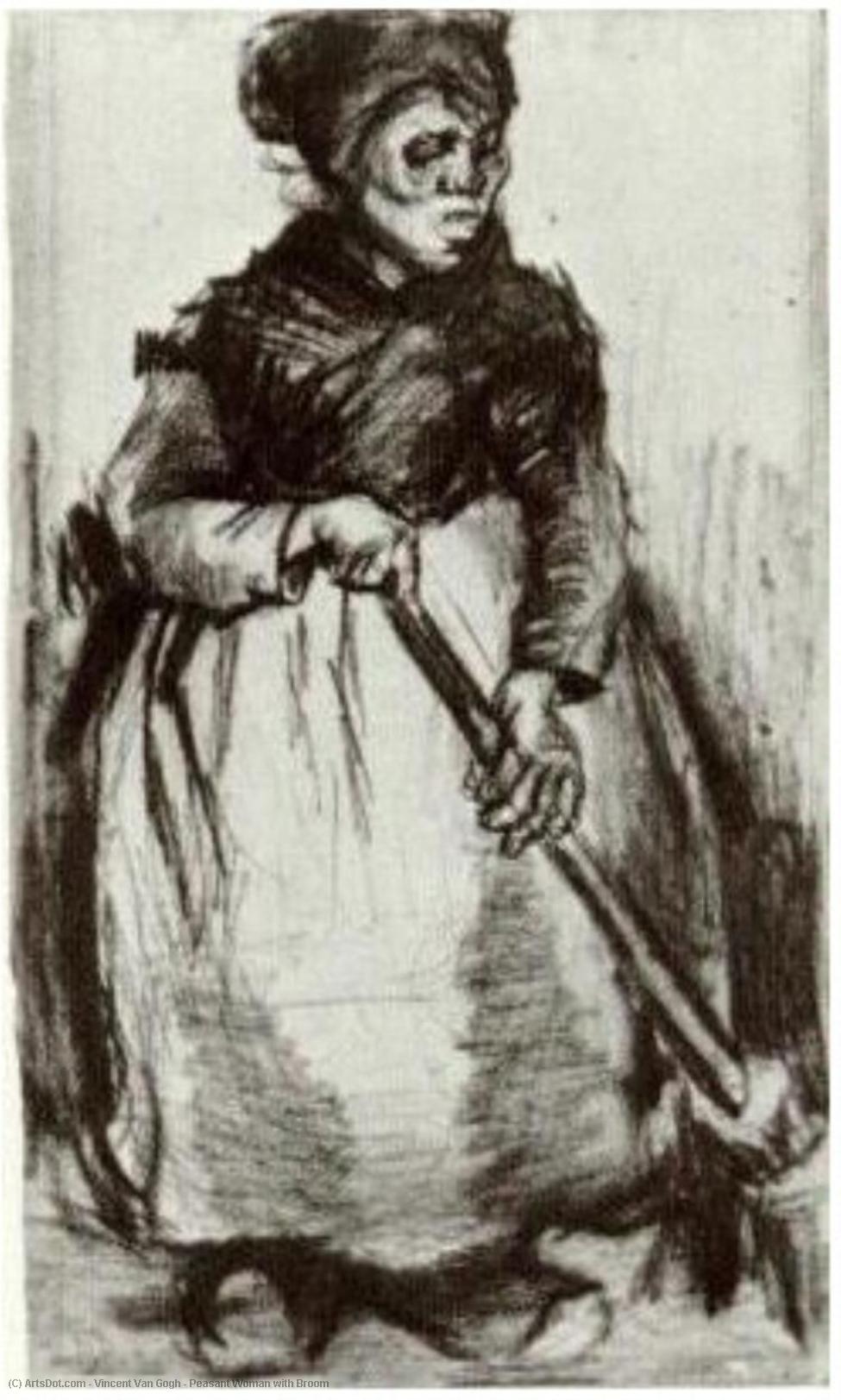 Order Artwork Replica Peasant Woman with Broom, 1885 by Vincent Van Gogh (1853-1890, Netherlands) | ArtsDot.com
