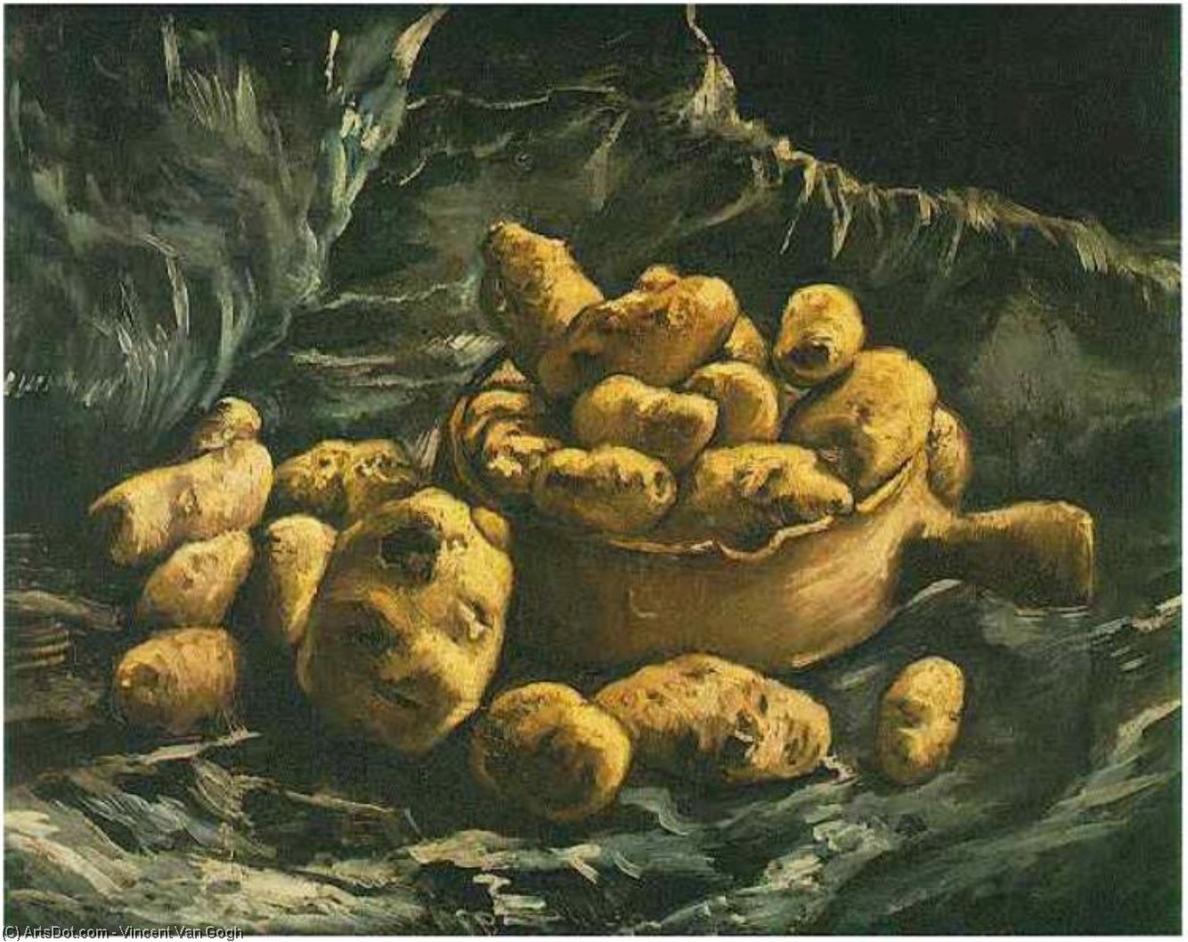 Buy Museum Art Reproductions Still life with an Earthern bowl and potatoes, 1885 by Vincent Van Gogh (1853-1890, Netherlands) | ArtsDot.com