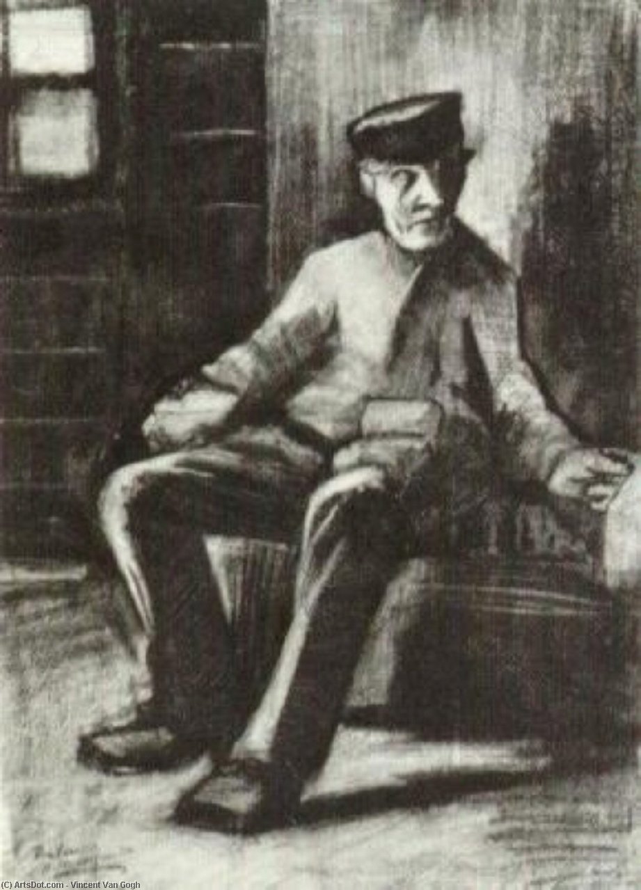 Buy Museum Art Reproductions Blind Man Sitting in Interior by Vincent Van Gogh (1853-1890, Netherlands) | ArtsDot.com