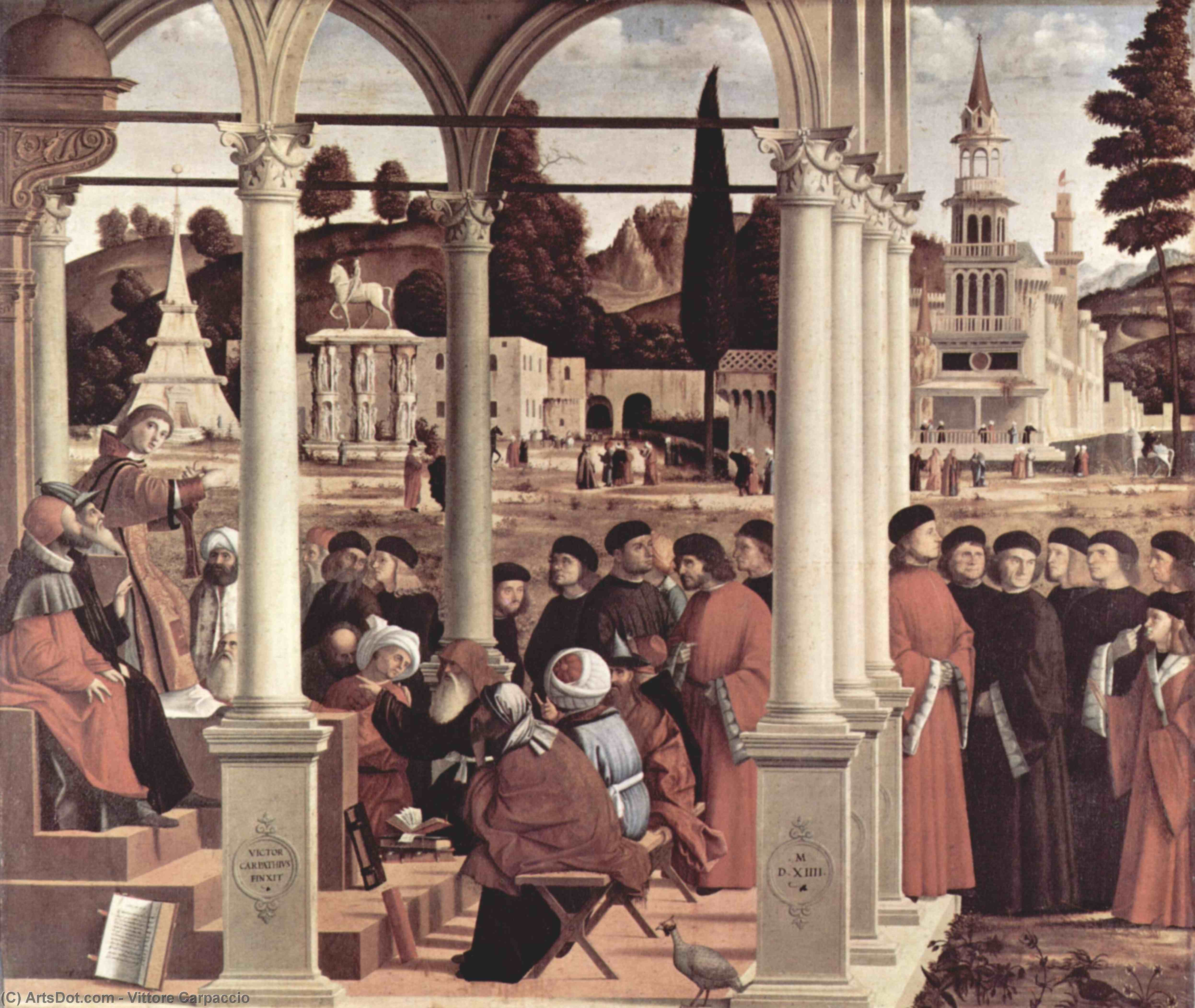 Order Oil Painting Replica Debate of St. Stephen, 1514 by Vittore Carpaccio (1465-1526, Italy) | ArtsDot.com