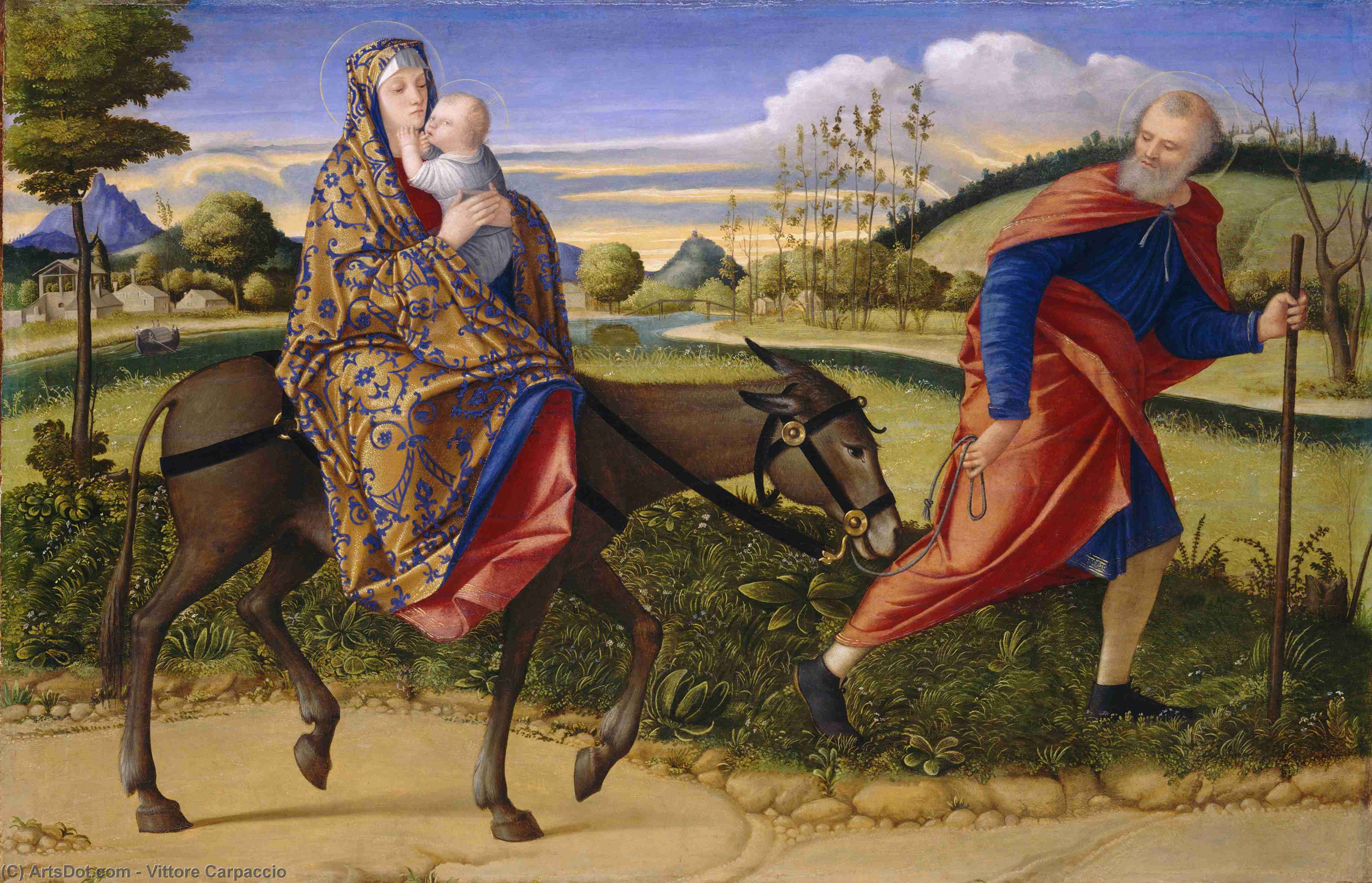 Buy Museum Art Reproductions The Flight into Egypt, 1500 by Vittore Carpaccio (1465-1526, Italy) | ArtsDot.com
