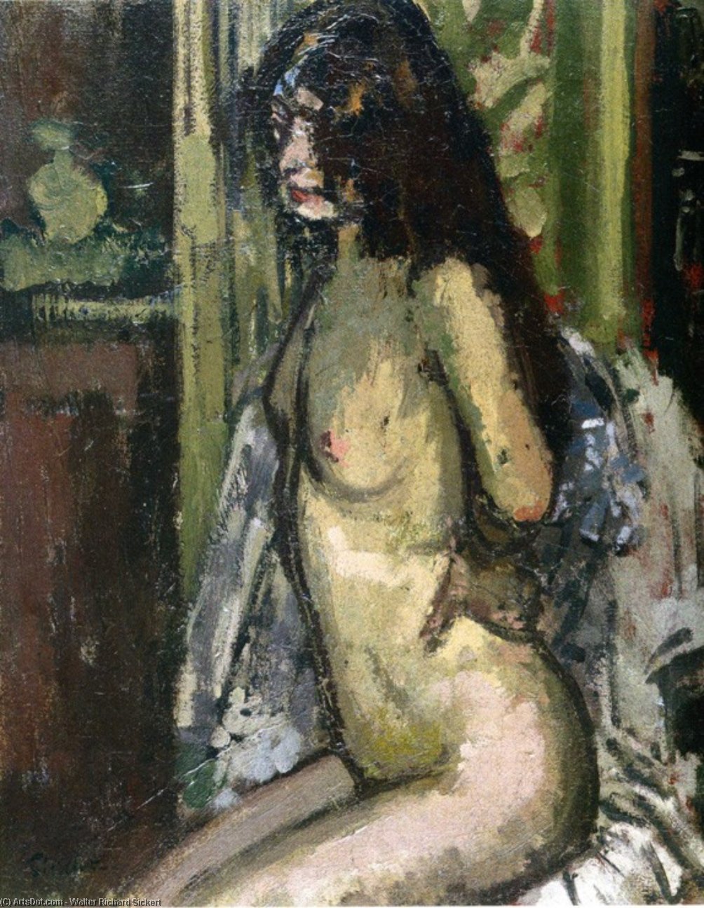 Buy Museum Art Reproductions Seated Nude, Paris, 1906 by Walter Richard Sickert (1860-1942, Germany) | ArtsDot.com