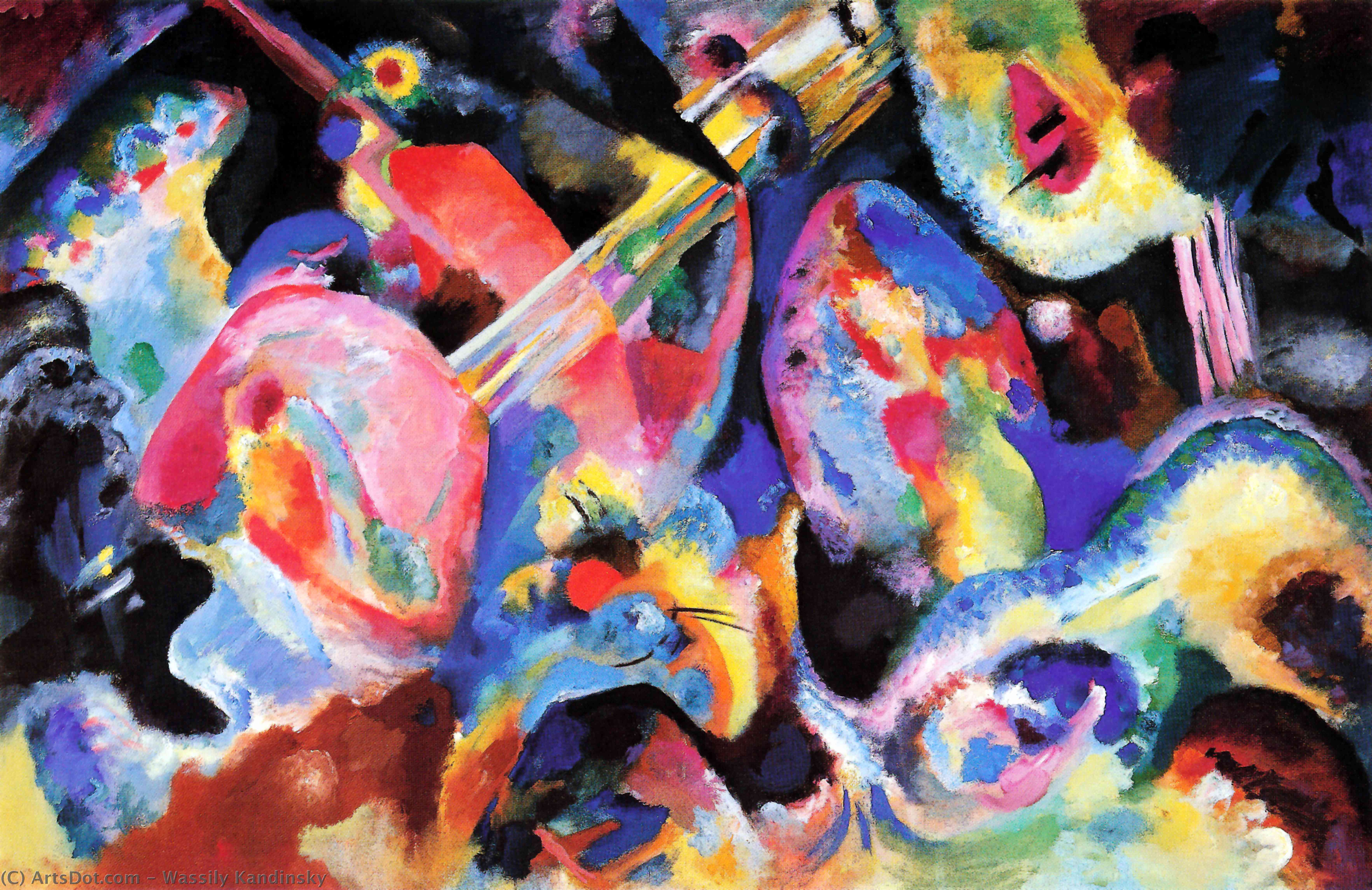 Order Paintings Reproductions Flood improvisation, 1913 by Wassily Kandinsky (1866-1944, Russia) | ArtsDot.com