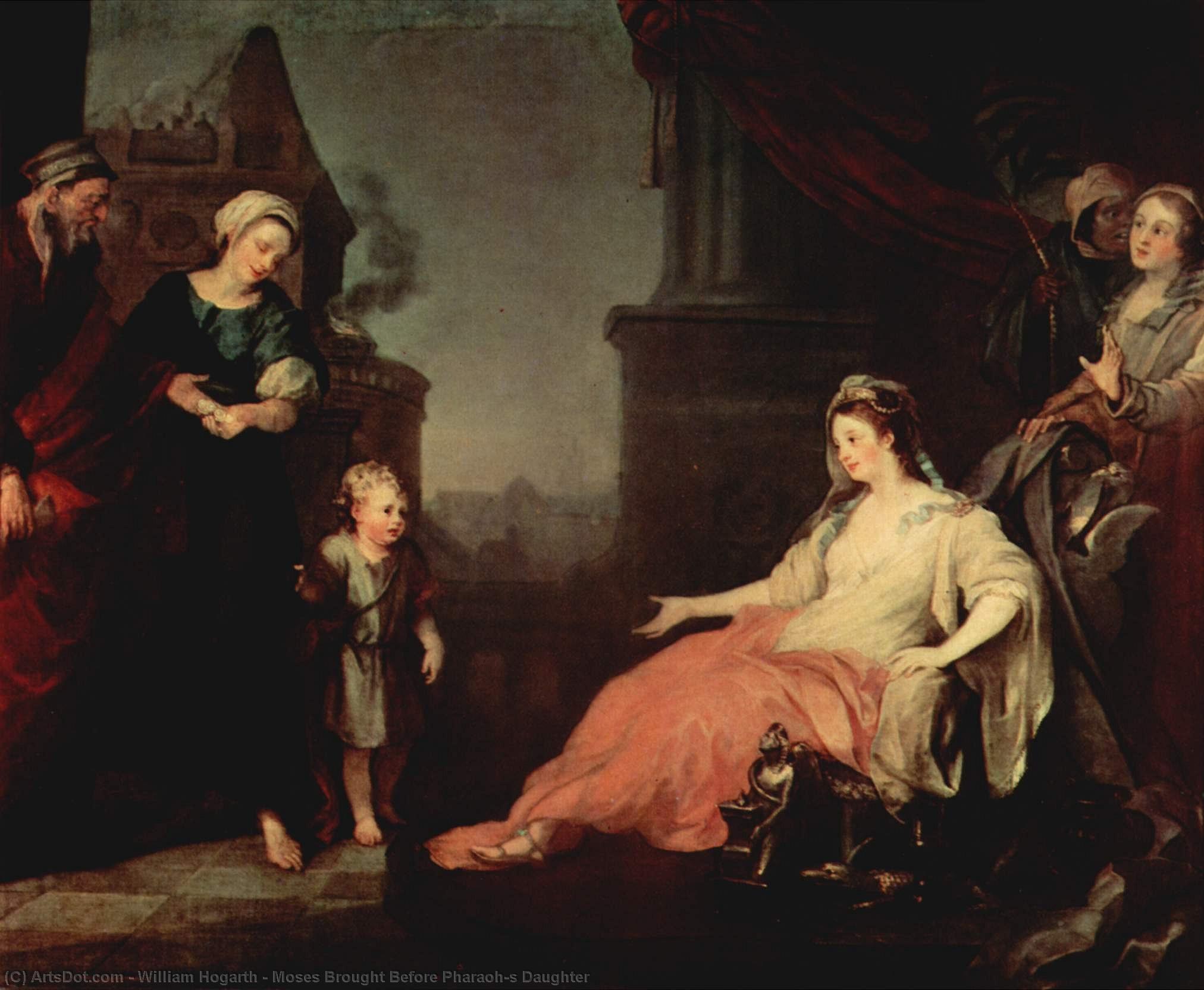 Order Oil Painting Replica Moses Brought Before Pharaoh`s Daughter, 1746 by William Hogarth (1697-1764, United Kingdom) | ArtsDot.com