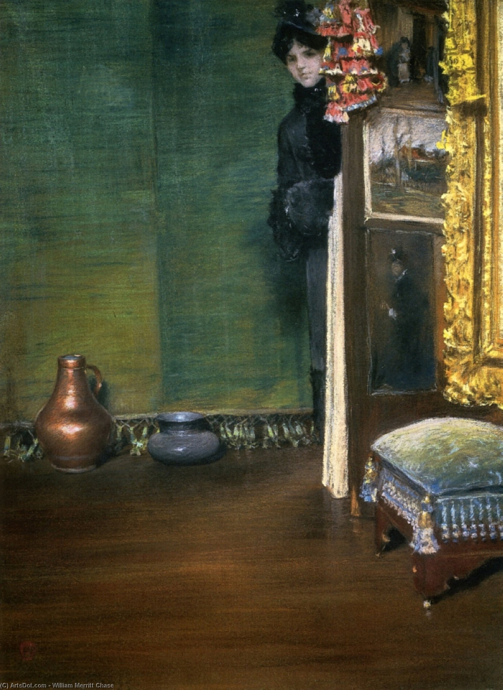 Order Oil Painting Replica May I Come In, 1883 by William Merritt Chase (1849-1916, United States) | ArtsDot.com