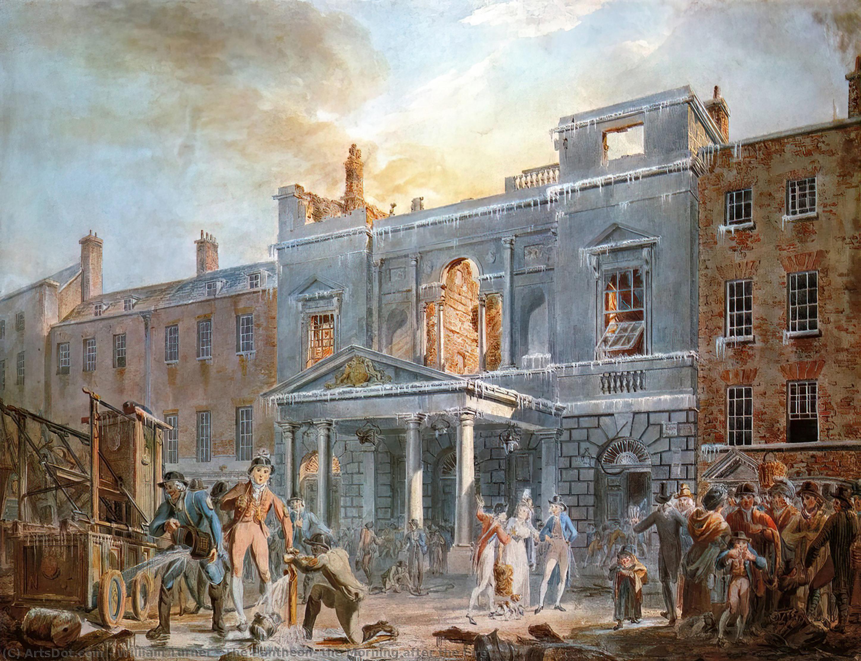 Order Art Reproductions The Pantheon, the Morning after the Fire, 1792 by William Turner (1775-1851, United Kingdom) | ArtsDot.com