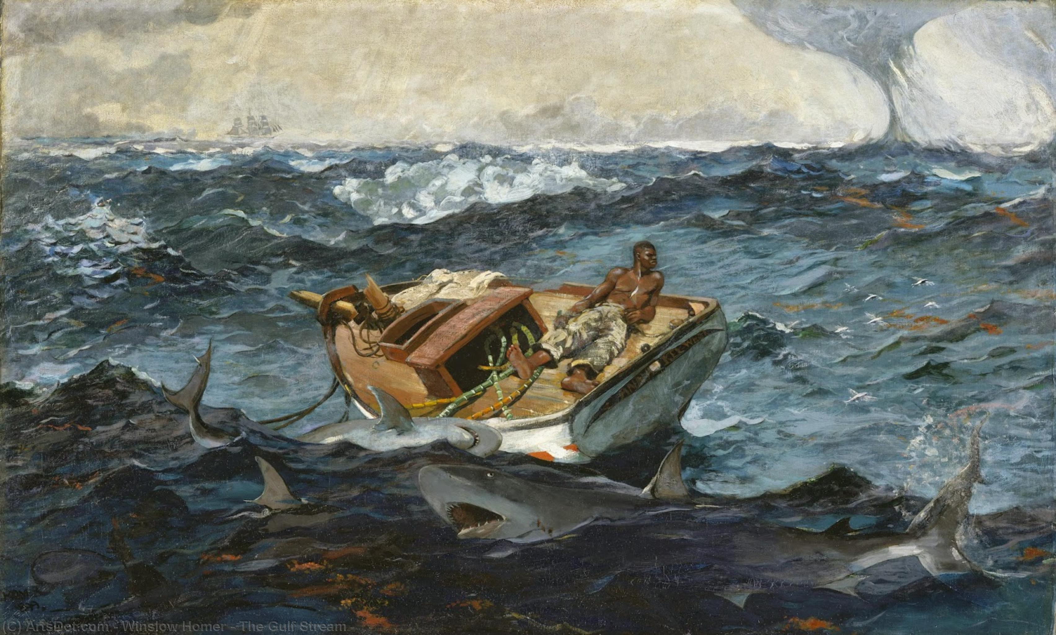 顺序 畫複製 海湾流, 1906 通过 Winslow Homer (1836-1910, United States) | ArtsDot.com