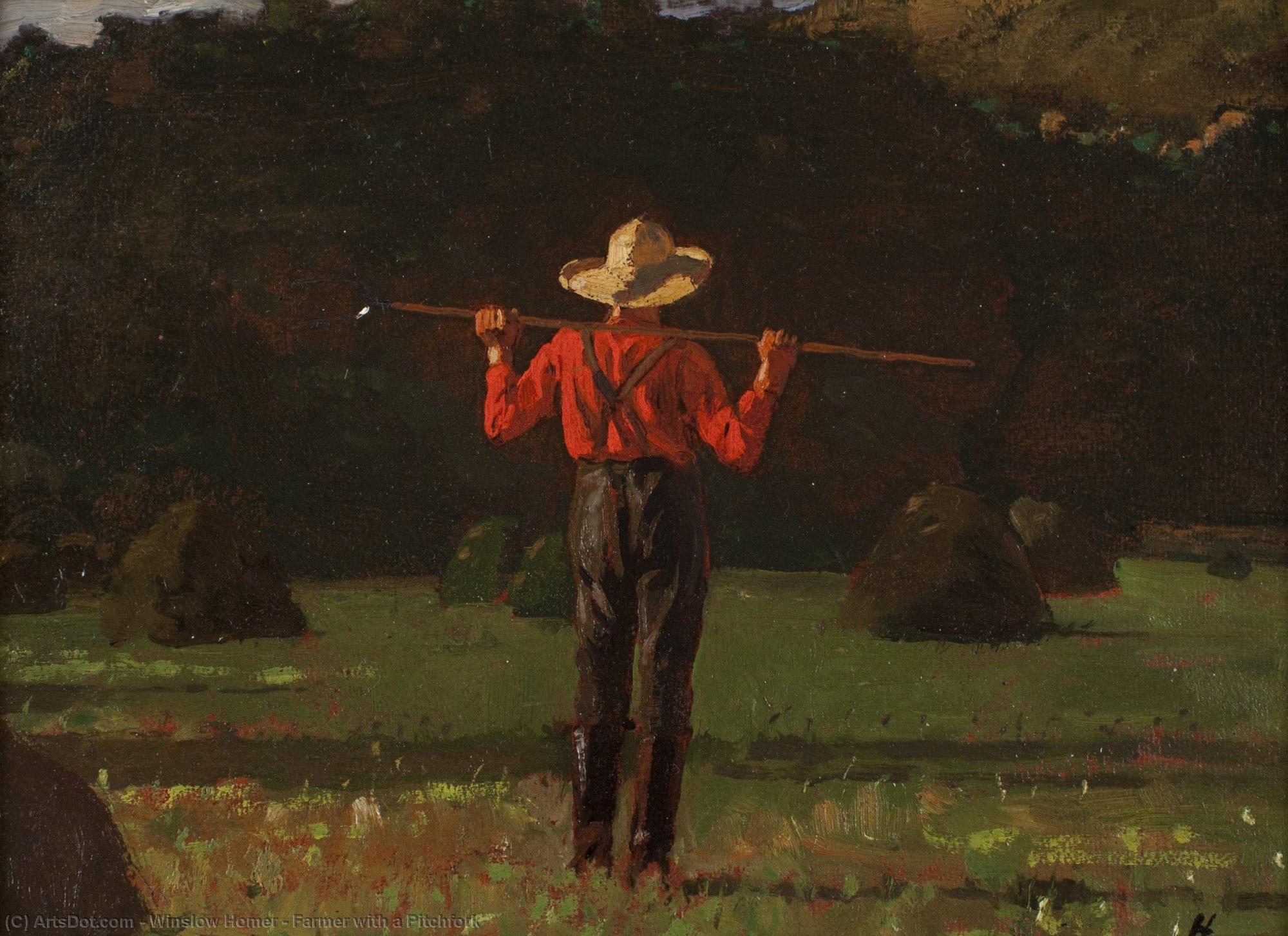 Order Artwork Replica Farmer with a Pitchfork by Winslow Homer (1836-1910, United States) | ArtsDot.com