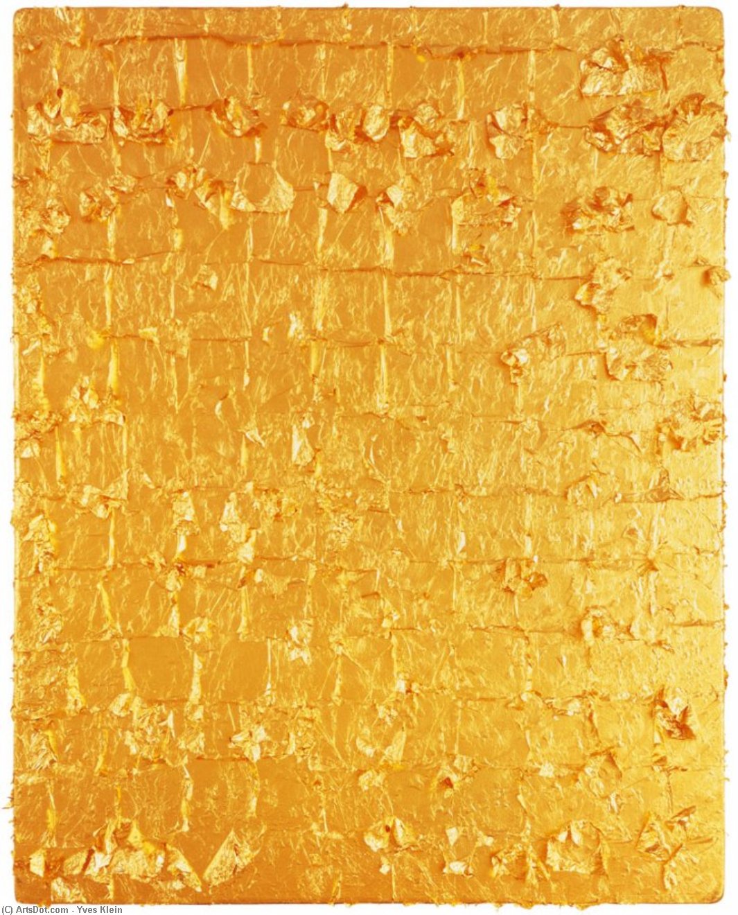 Order Art Reproductions Gold Leaf on Panel, 1961 by Yves Klein (Inspired By) (1928-1962, France) | ArtsDot.com